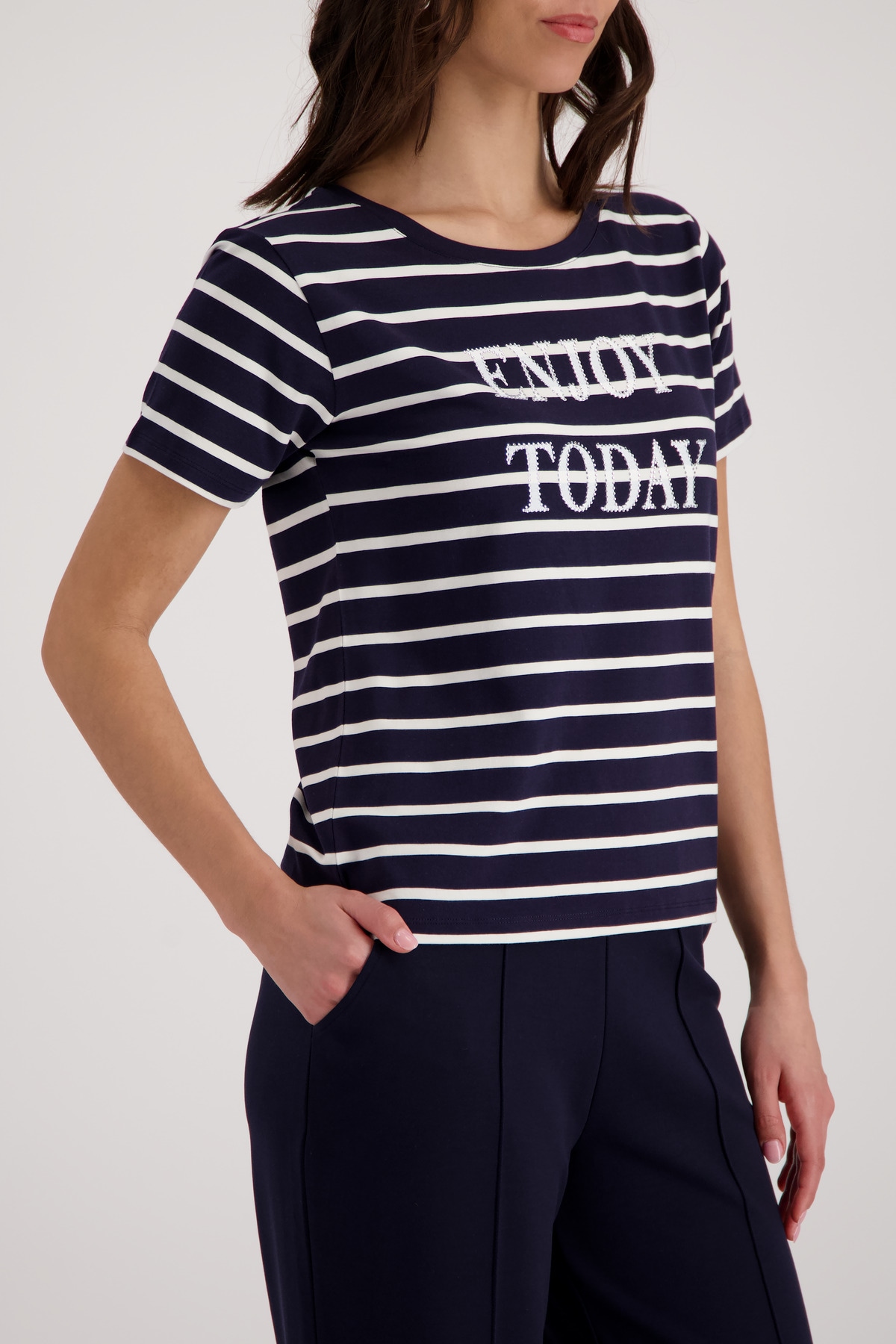 Monari T-Shirt Regular fit mit Streifen