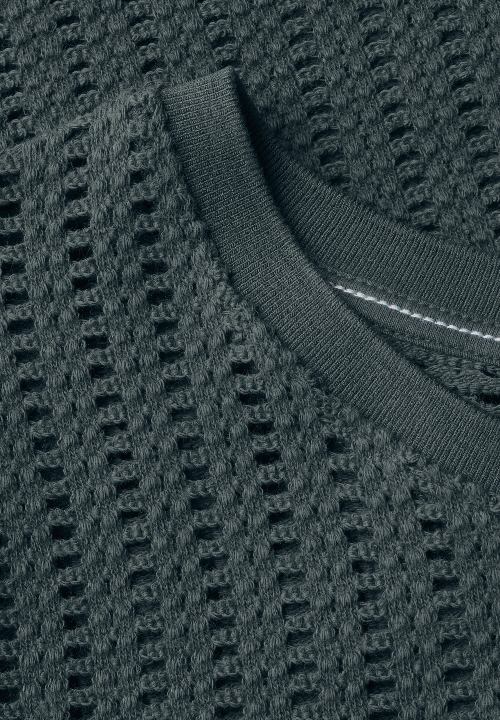 Cecil T-Shirt, mit Strickstruktur und Lochmuster