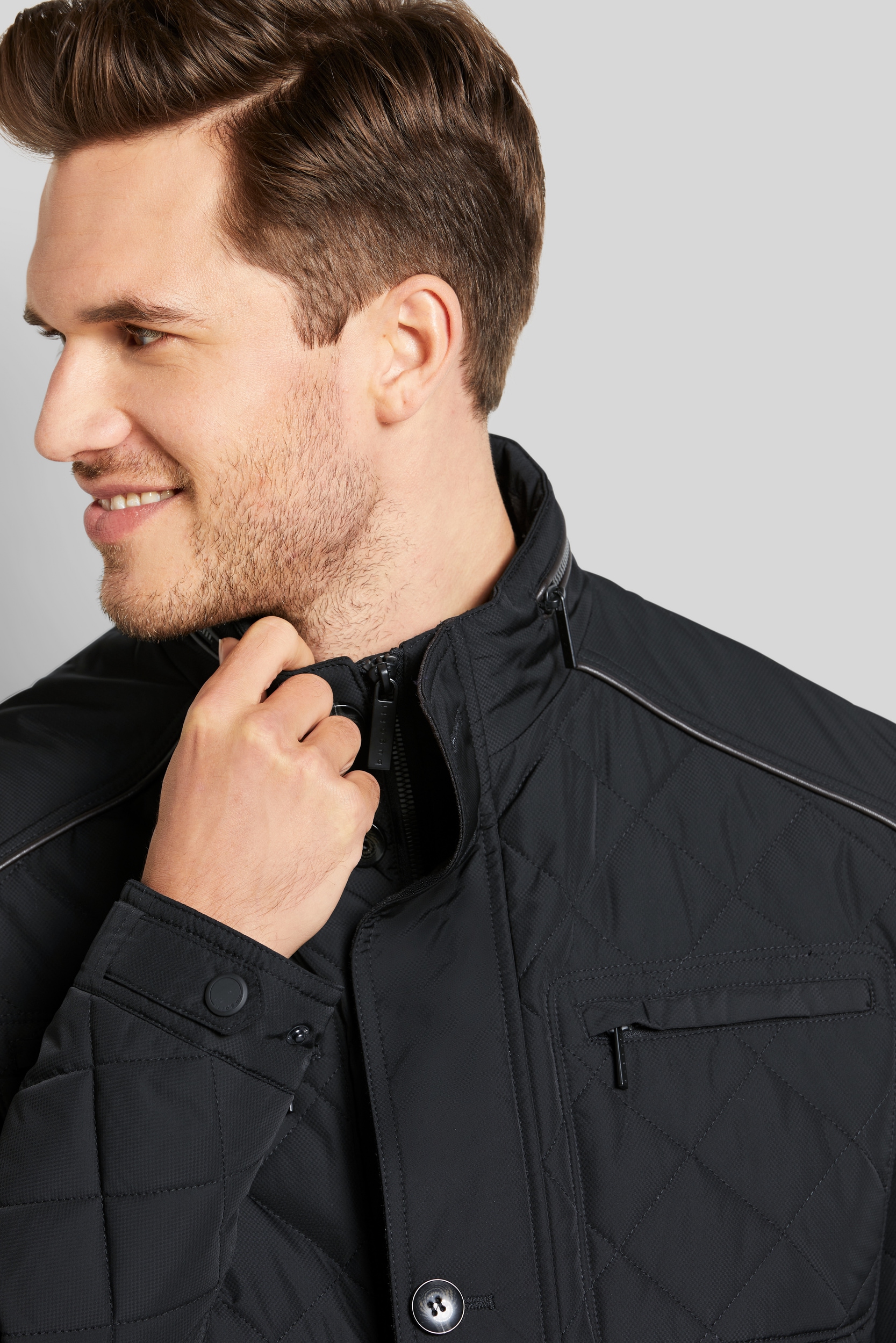 bugatti Langjacke, ohne Kapuze, im Rautenstepp