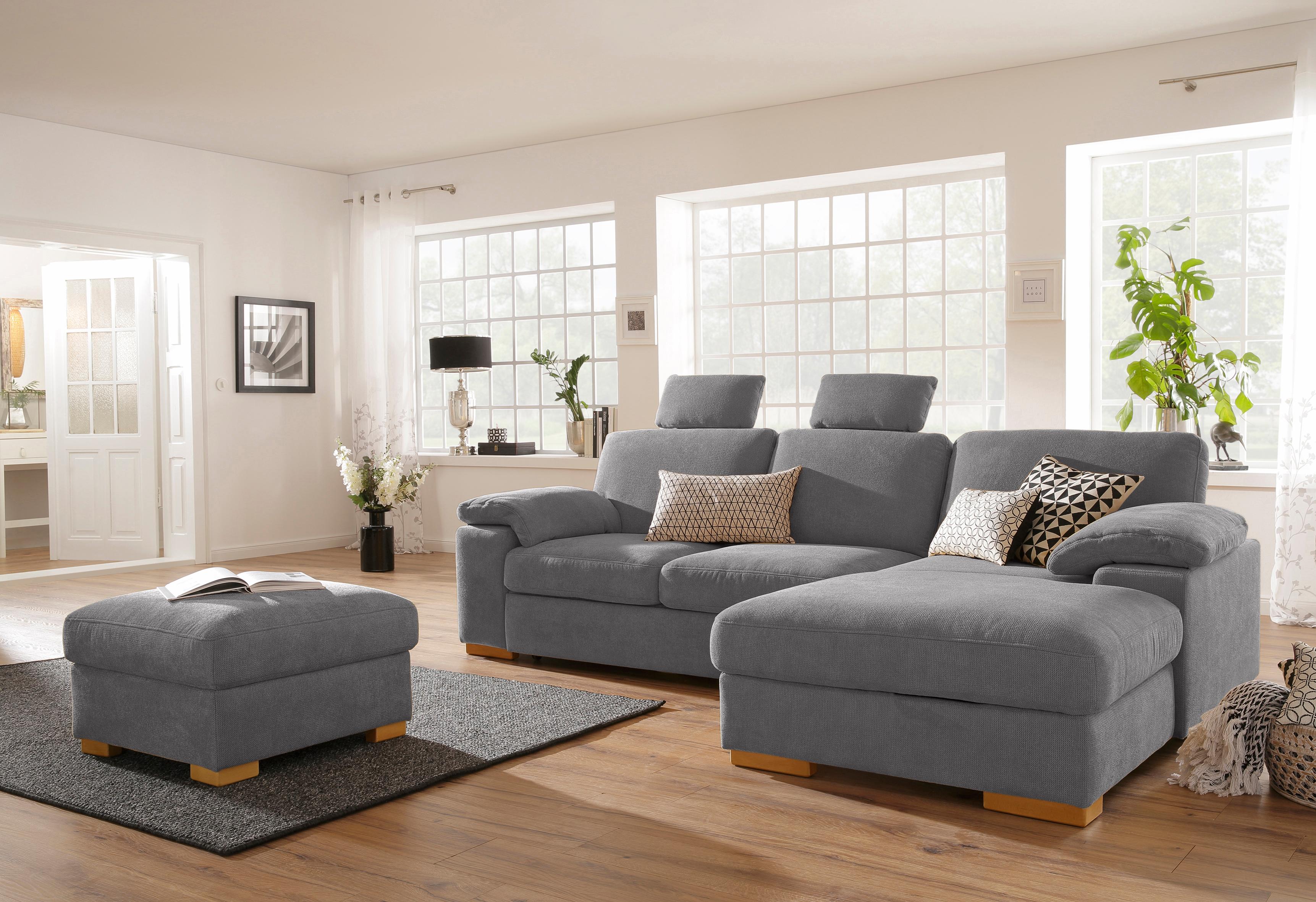 OTTO home Ecksofa "Ventura L-Form" wahlweise mit Schlaffunktion und Schlaffunktion/Bettkasten