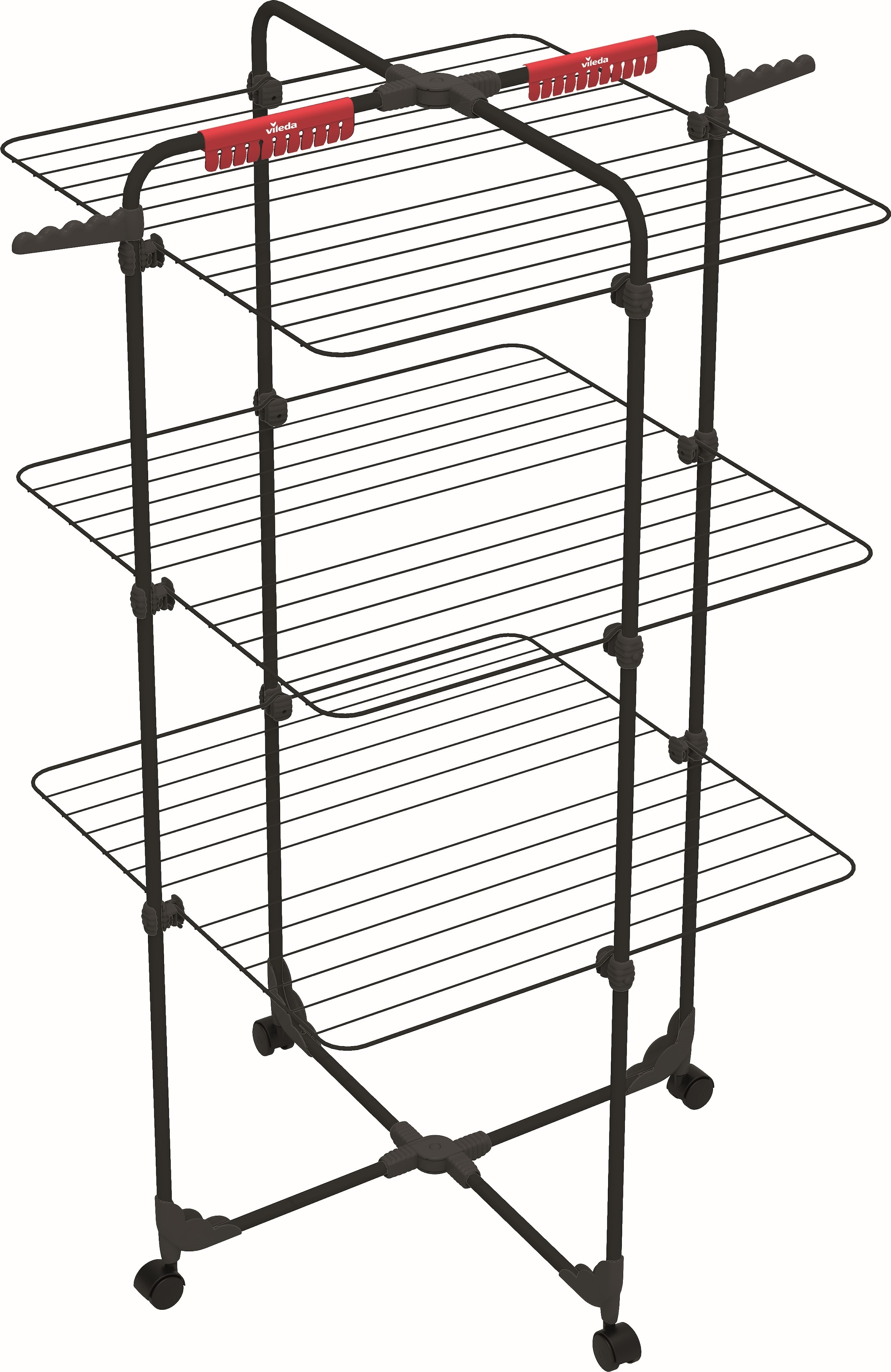 Vileda Wäscheständer »MIXER 3 Ultimate Turmwäscheständer« Viel Platz auf engstem Raum für deine Wäsche. in schwarz