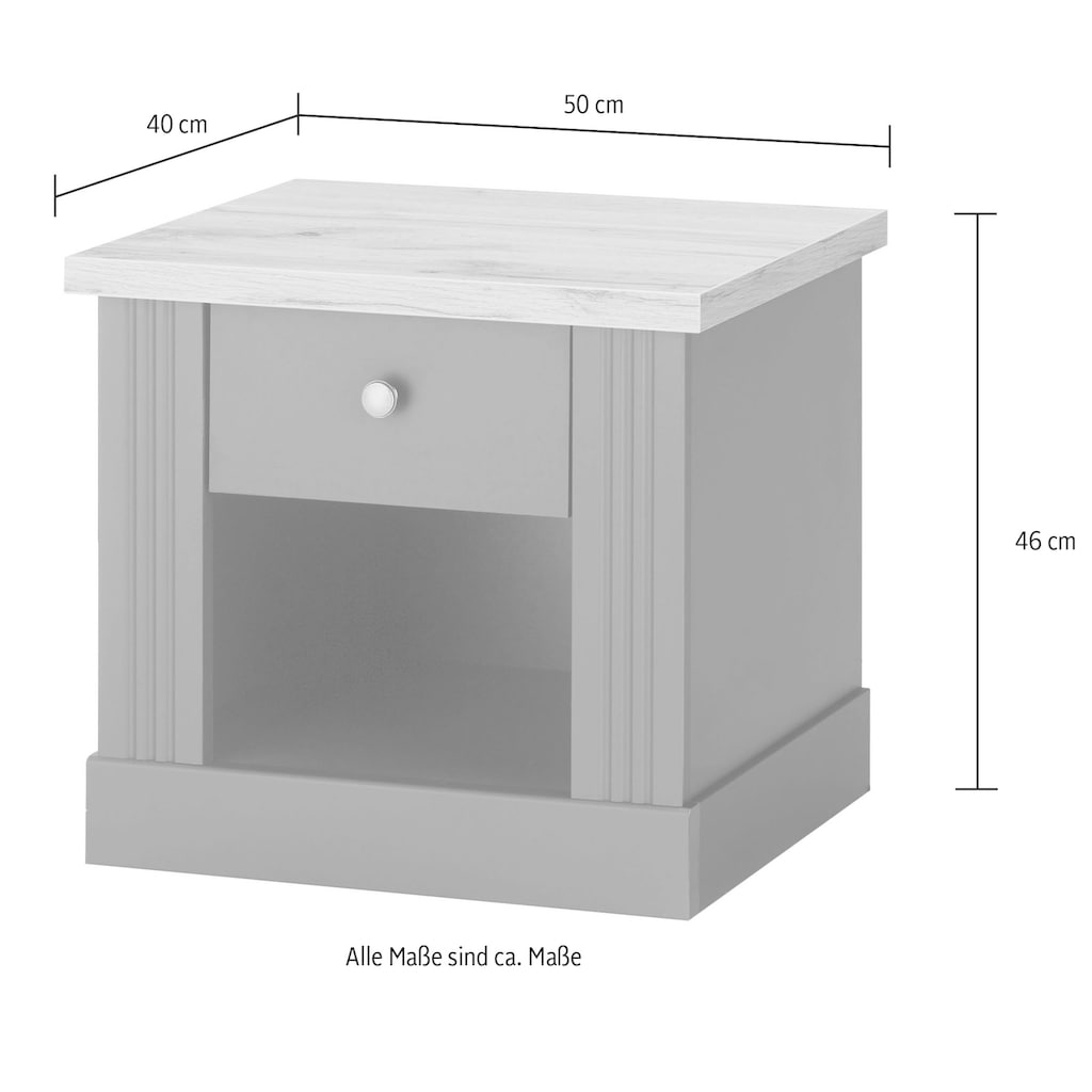 Home affaire Nachtkommode »WESTMINSTER«, mit 1 Schublade