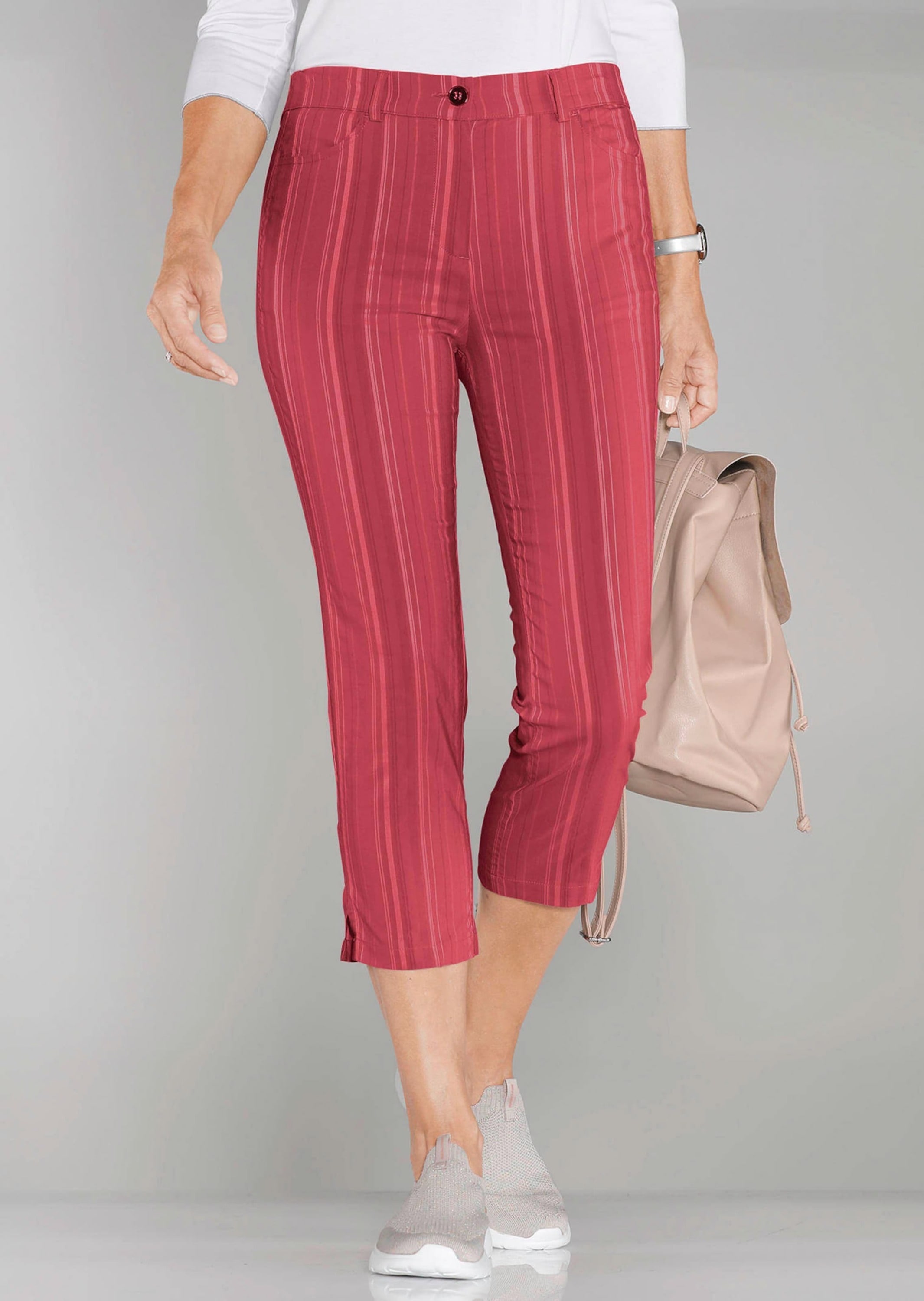 GOLDNER Caprihose »Verkürzte Strukturhose in elastischer Ware«