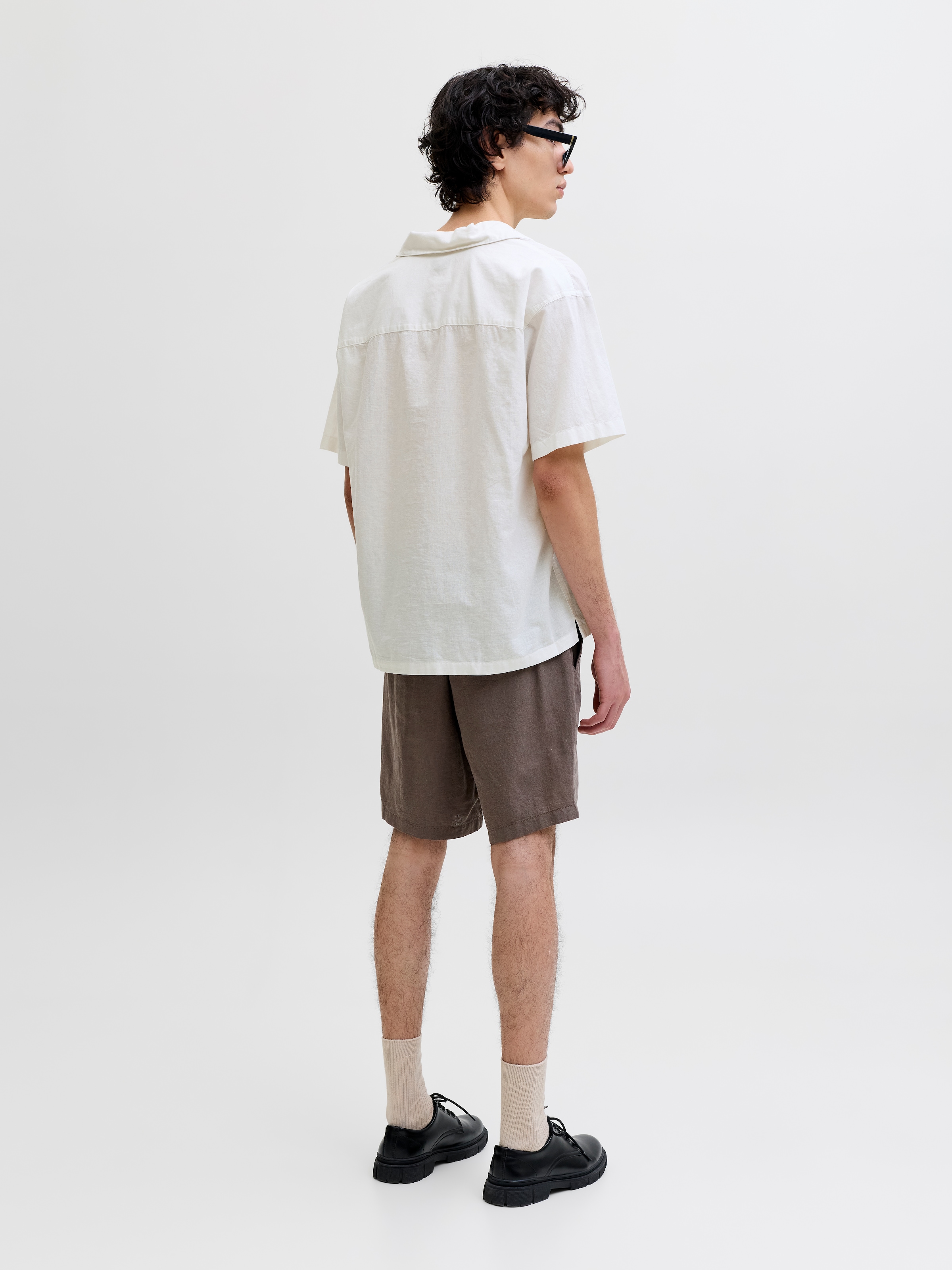 Jack & Jones Kurzarmhemd »JJEBREEZE LINEN BLEND RESORT SHIRT SS SN« mit Knopfleiste
