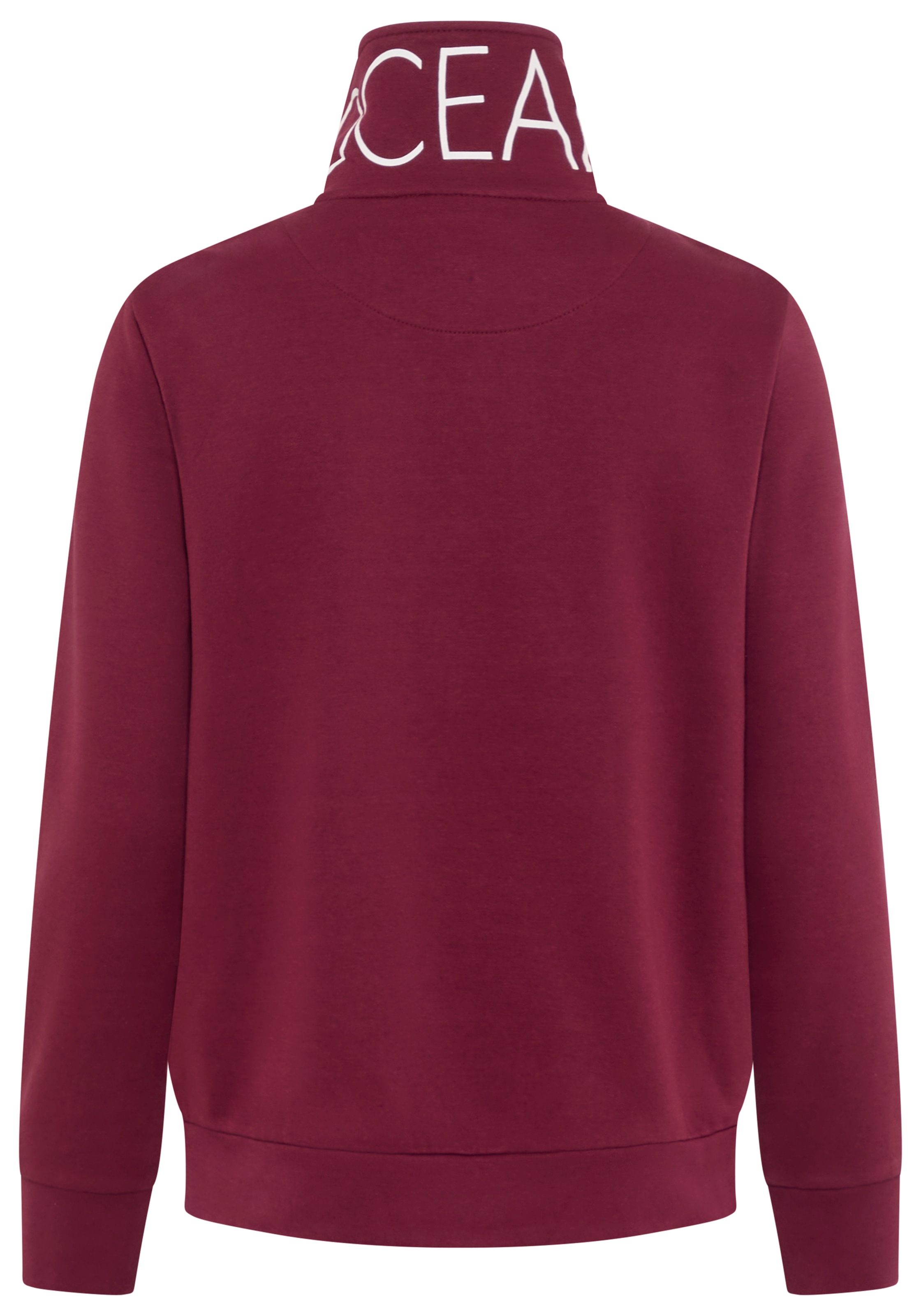 Ocean Sportswear Sweatjacke mit bedrucktem Kragen, in kuscheliger Sweatware, mit Eingriffstaschen
