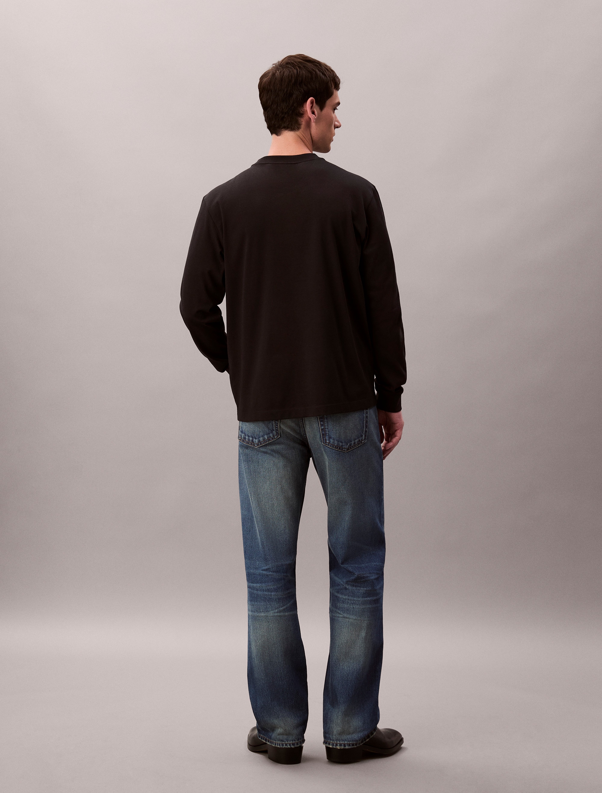 Calvin Klein Jeans Langarmshirt »LS EASY MONOGRAM TEE« Mit Rundhalsausschnitt, regular fit