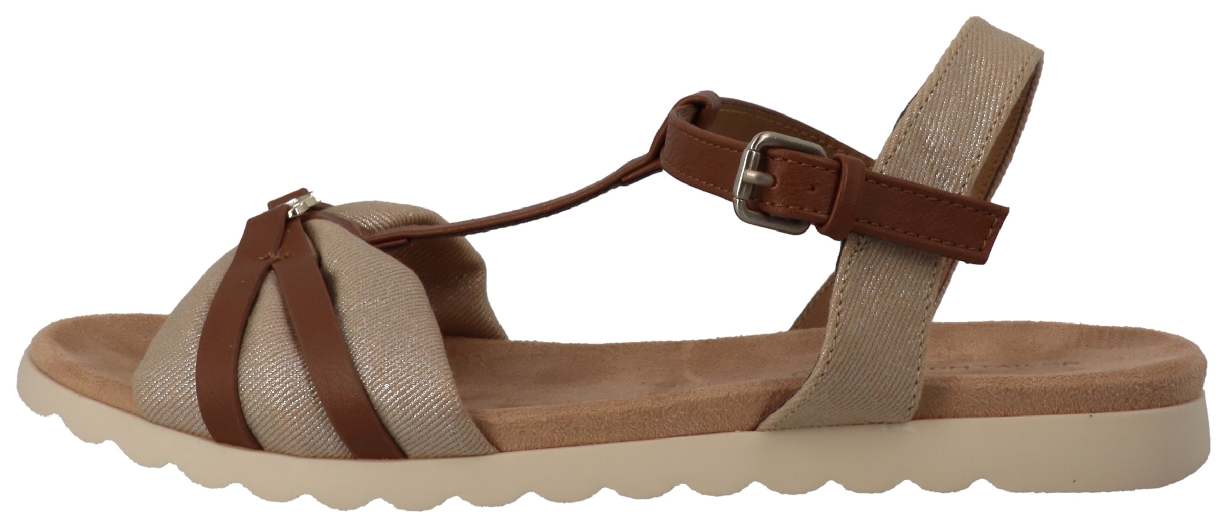 TOM TAILOR Riemchensandale, Sommerschuh, Sandalette, Flats mit verstellbarer Schnalle