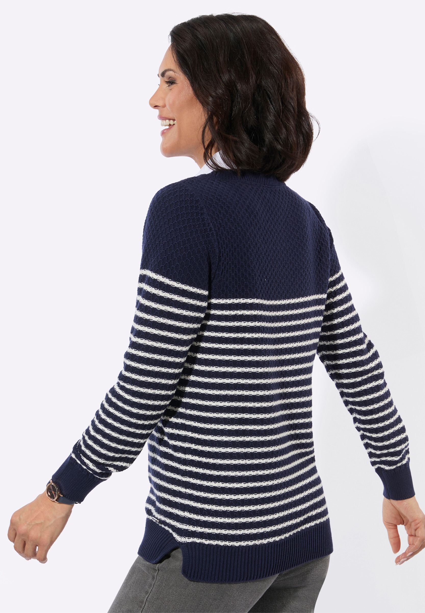 Witt 2-in-1-Pullover »2-in-1-Pullover 2-in-1-Pullover mit gerippten Abschlüssen«