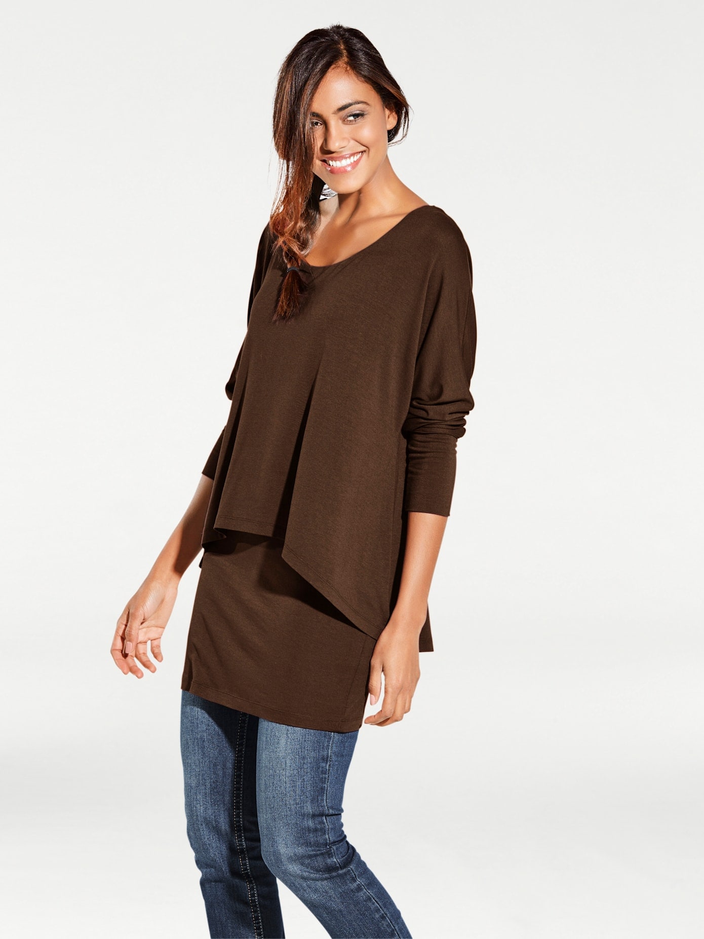 heine Rundhalsshirt »Rundhals-Shirt«, (1 tlg.)