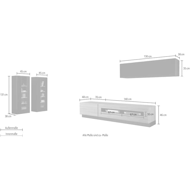 Places of Style Wohnwand »Cayman«, (Set, 5 St.), im modernen Design im OTTO  Online Shop