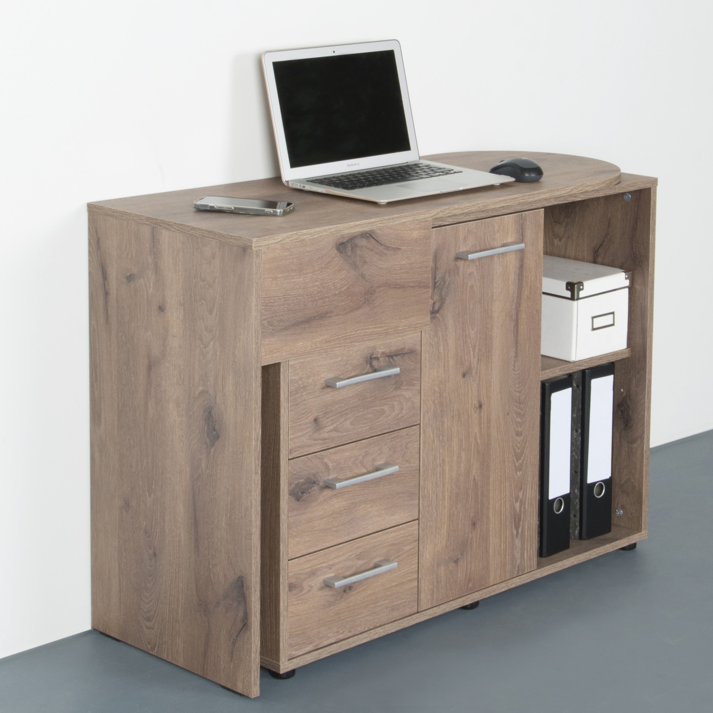 VOGL Möbelfabrik Schreibtisch »1246 mit schwenkbarer Tischplatte«, platzsparend, Breite 98-149 cm, Made in Germany