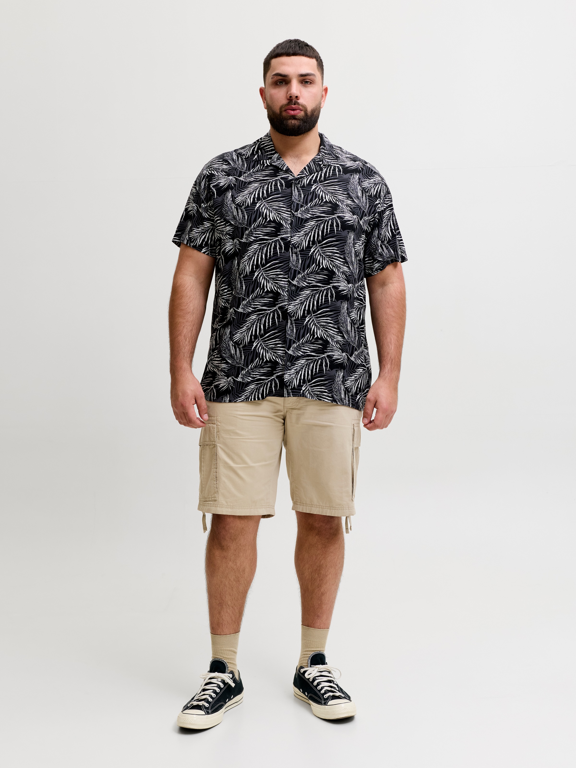 Jack & Jones PlusSize Cargoshorts »JPSTCOLE FRANK CARGO SHORT MID SN PLS«  mit Taschenbändern