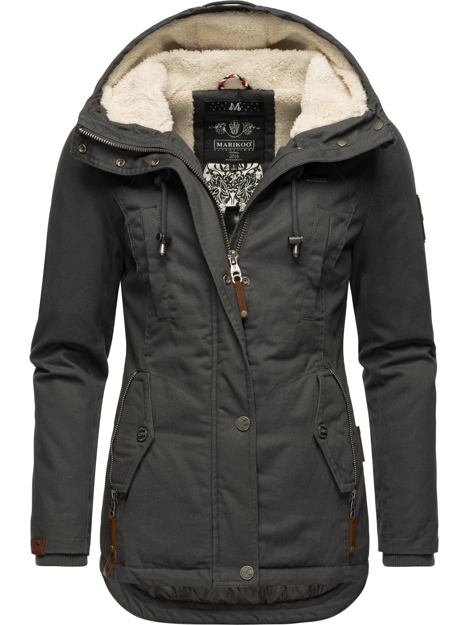 Marikoo Winterjacke »Winterjacke Bikoo«, mit Kapuze, sportliche Damen Outdoor Baumwolljacke mit Kapuze