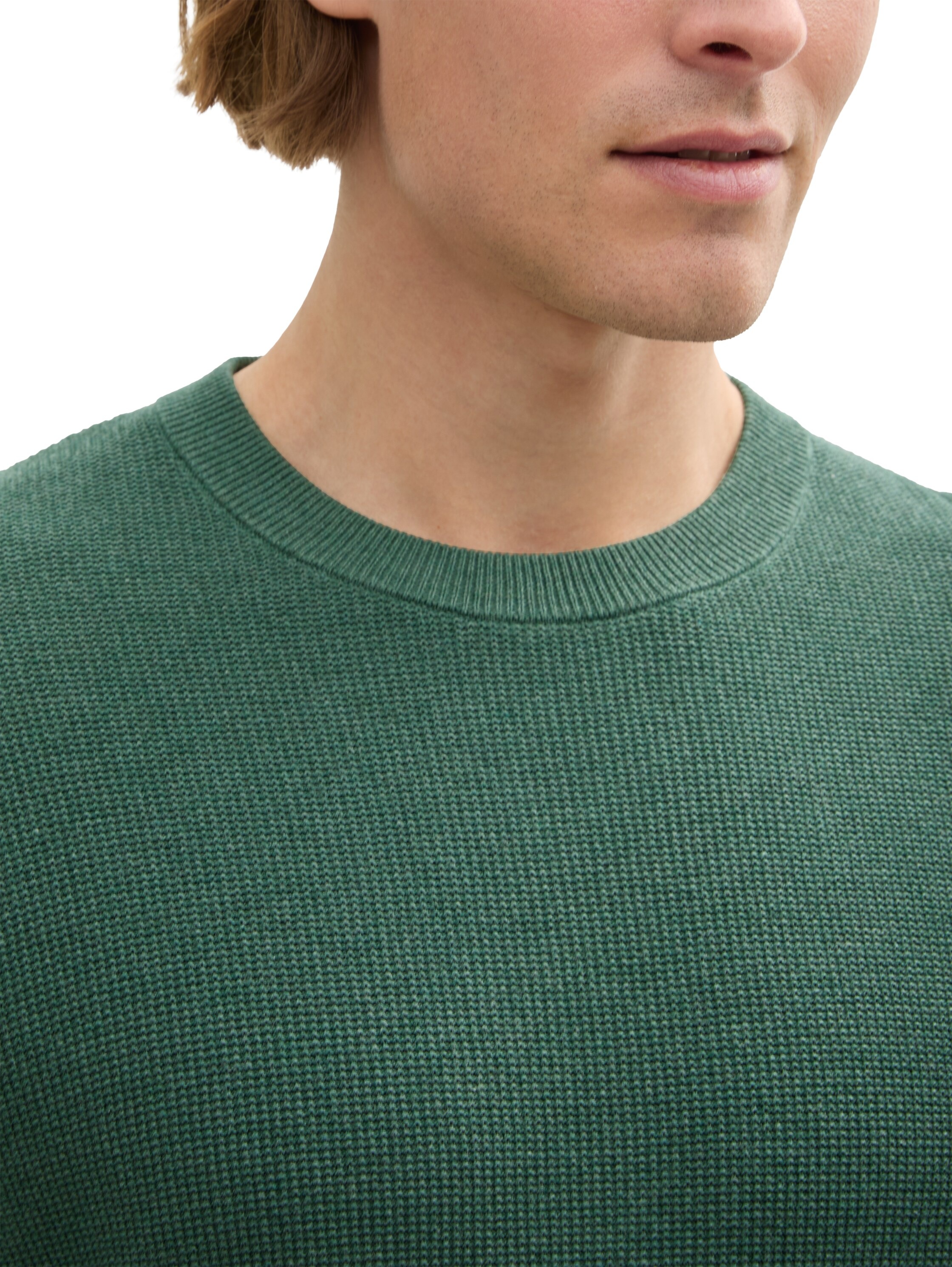TOM TAILOR Rundhalspullover, mit Rundhalsausschnitt