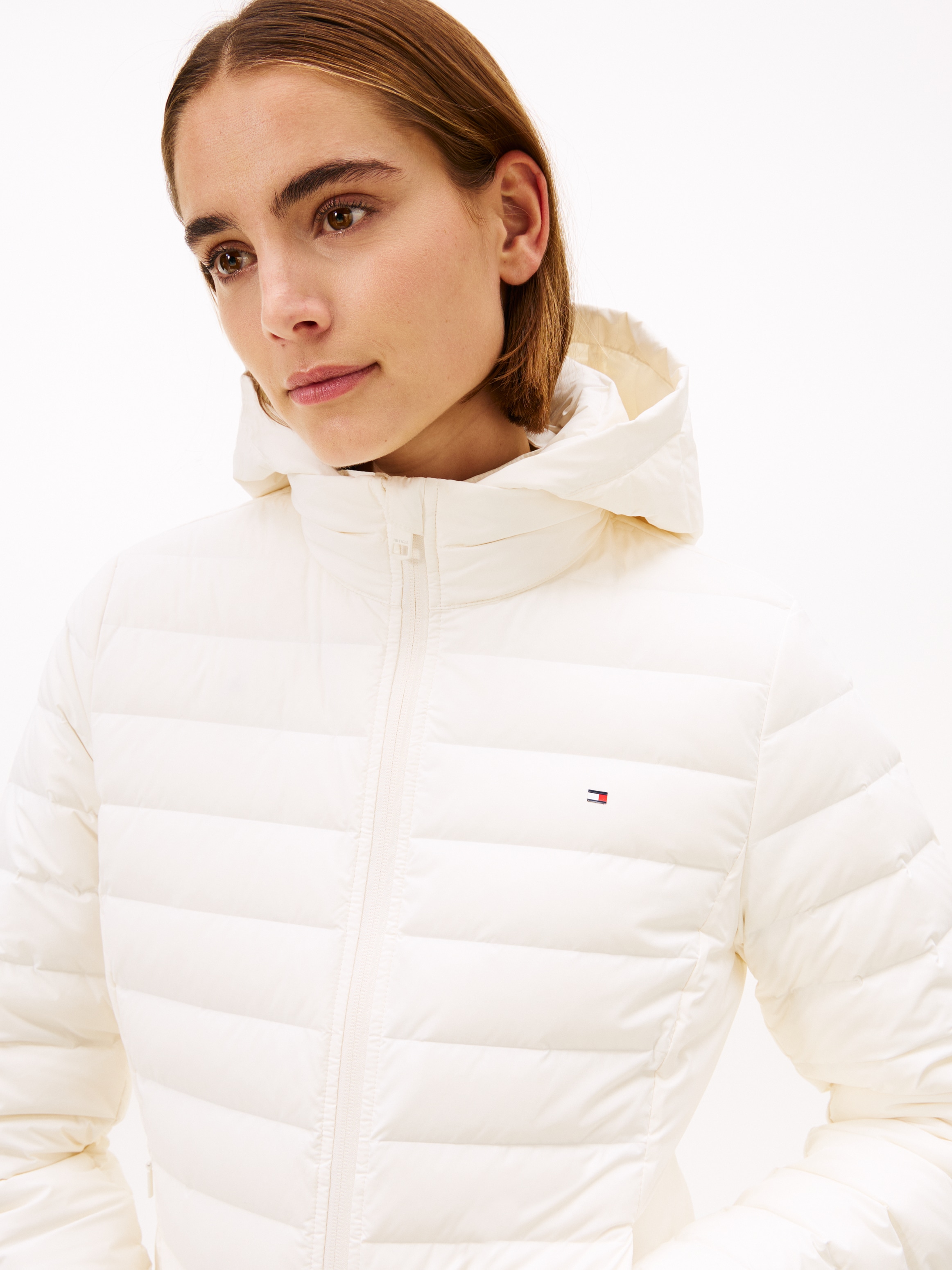 Tommy Hilfiger Steppjacke »STRETCH NYLON LW DOWN JACKET« mit Kapuze