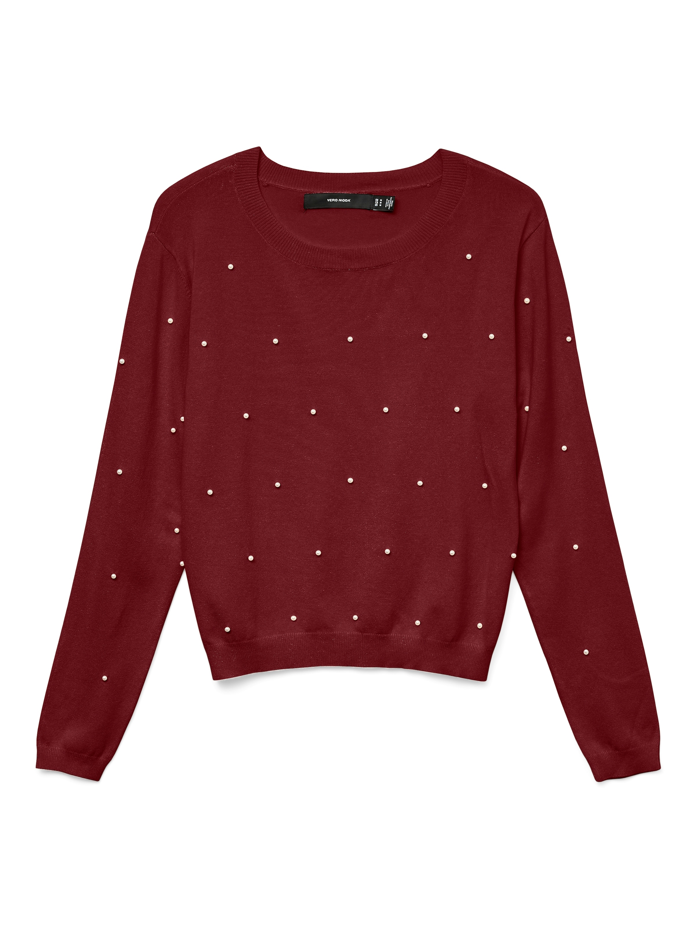 Vero Moda Rundhalspullover »VMGLORY PEARL LS O-NECK PULLOVER BOO«