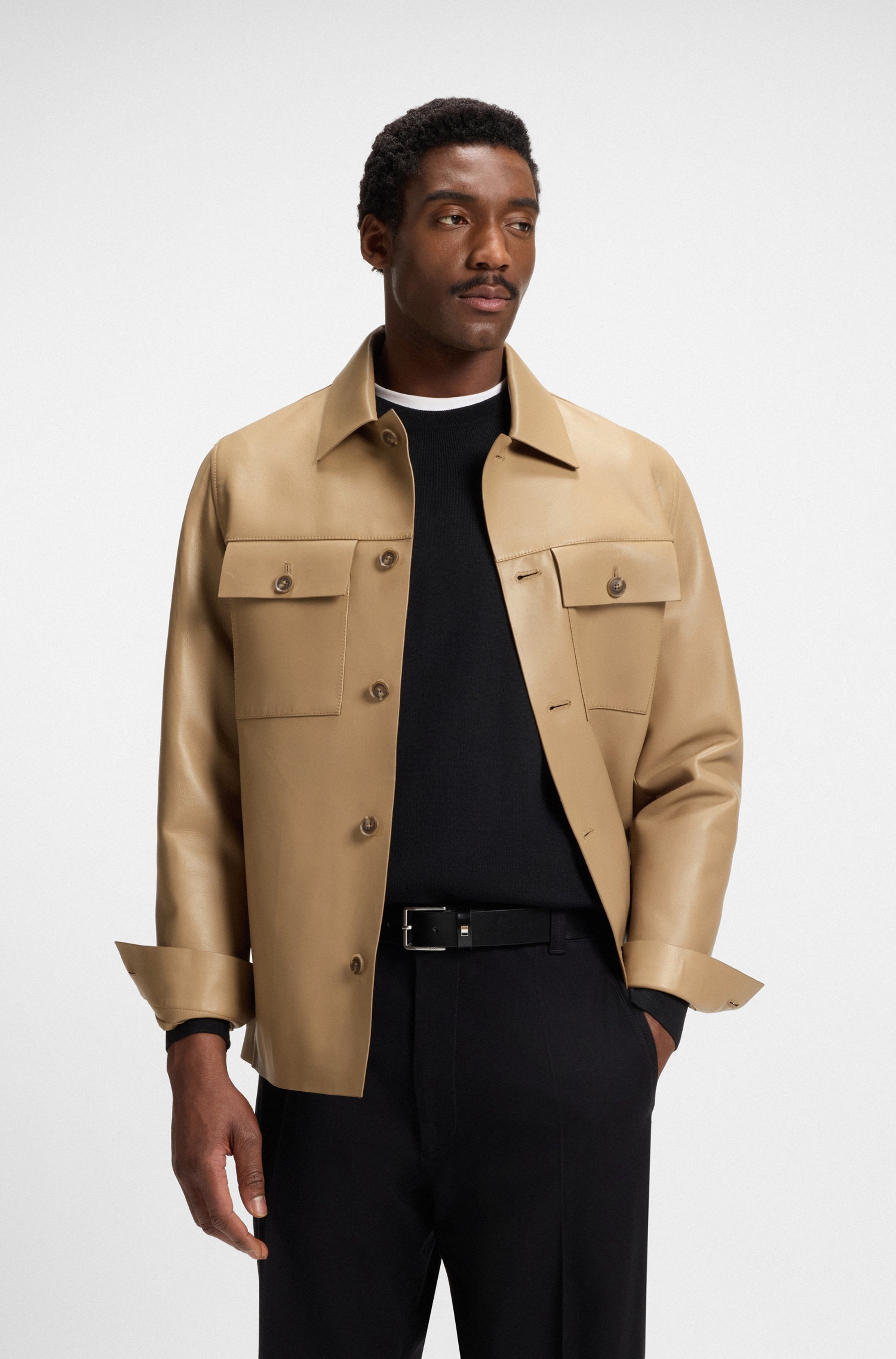 BOSS Ledergürtel »Ther-Flag-E_Sz35«, mit stilvollen Markendetails