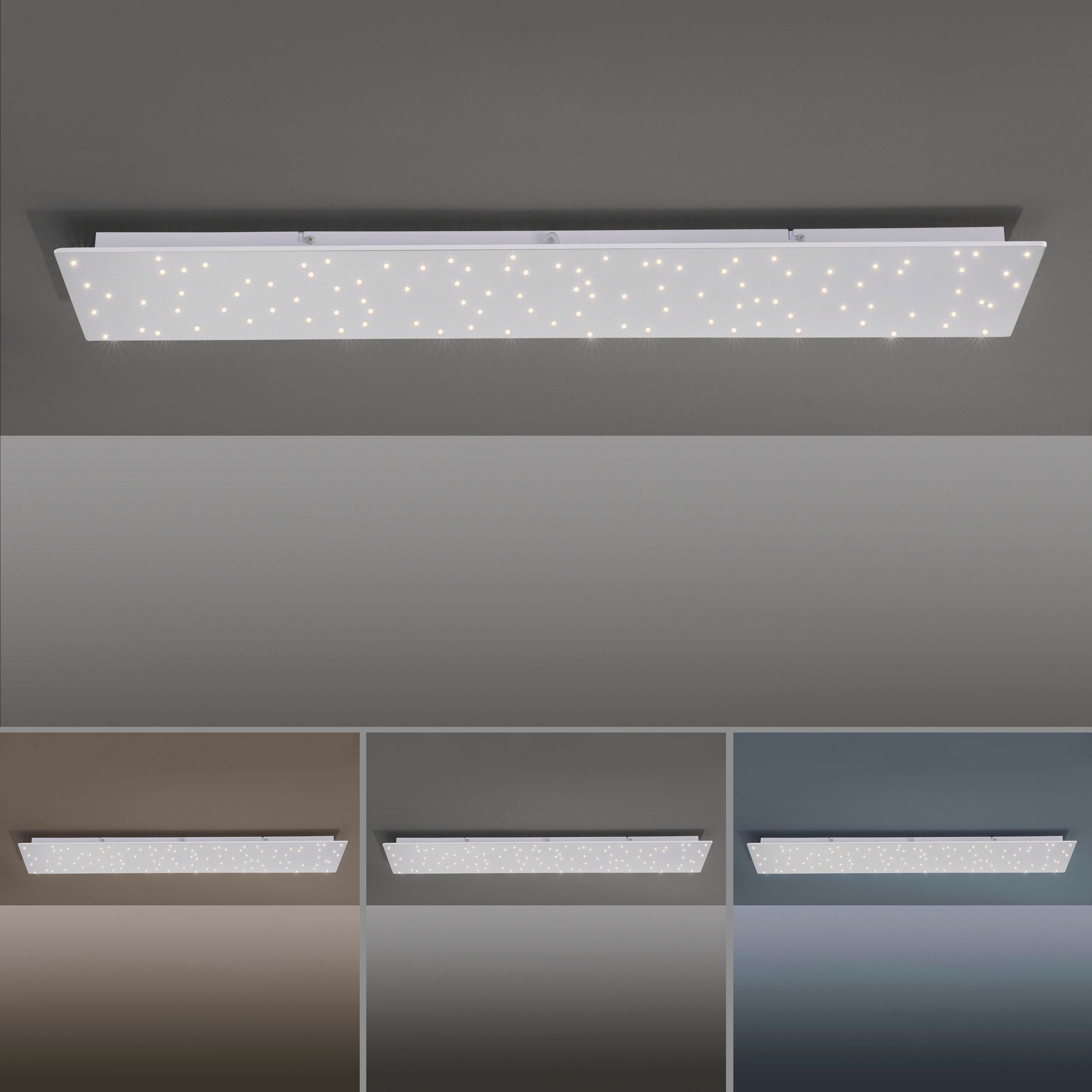 JUST LIGHT Deckenleuchte »SPARKLE«, 1 flammig, Leuchtmittel LED-Board | LED fest integriert, CCT - über Fernbedienung,Fernbedienung, Infrarot inkl.
