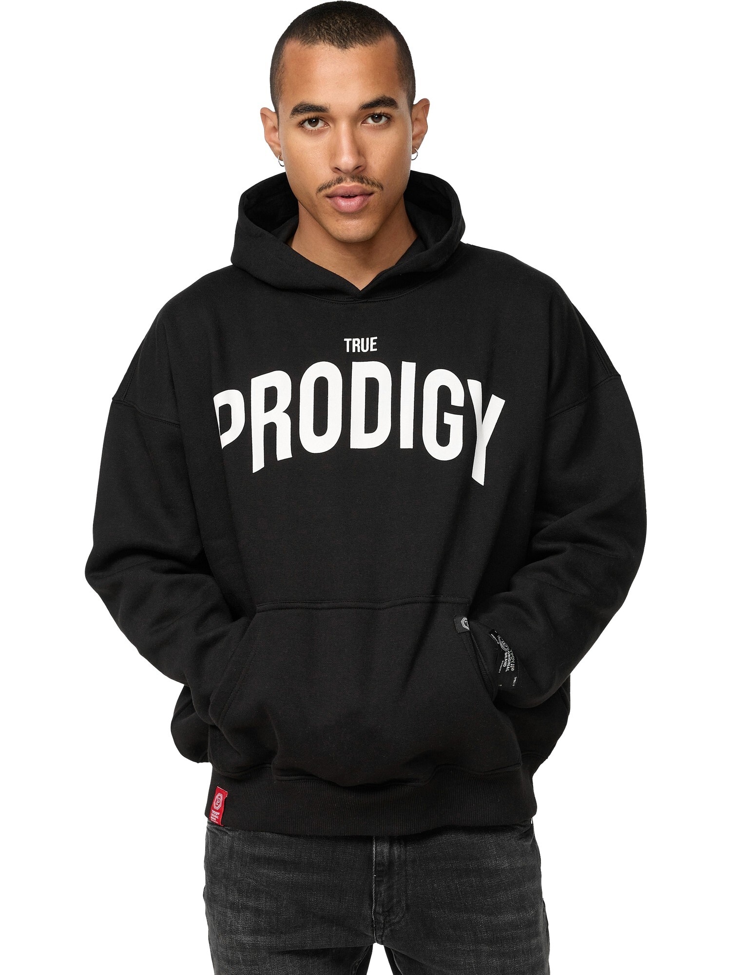 trueprodigy Hoodie »Tobi Logo Print Oversized Kapuze Kängurutasche«
