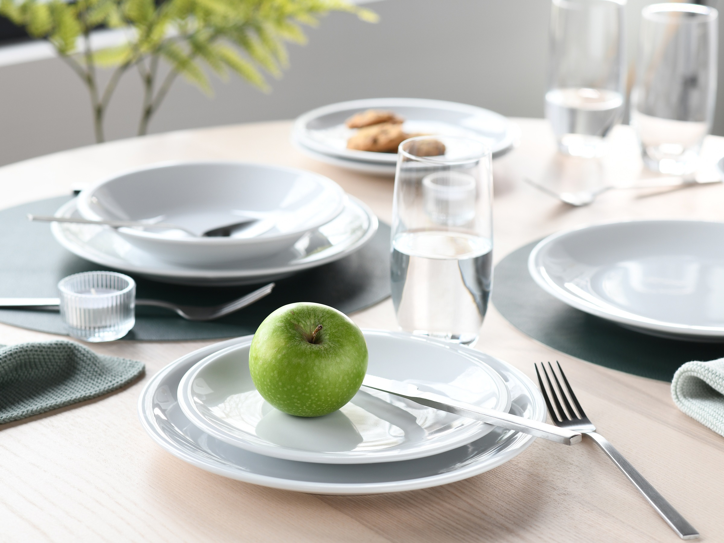CreaTable Tafelservice »Milano Weiss, Service 12-tlg.« Daily Use, Minimalistischer Stil