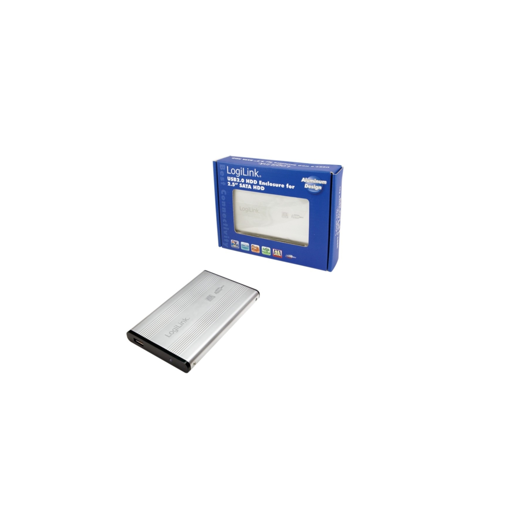 LogiLink HDD-Festplatte »USB 2.0 Gehäuse für 2,5 Zoll SATA HDD«, 2,5 Zoll, Anschluss USB 2.0