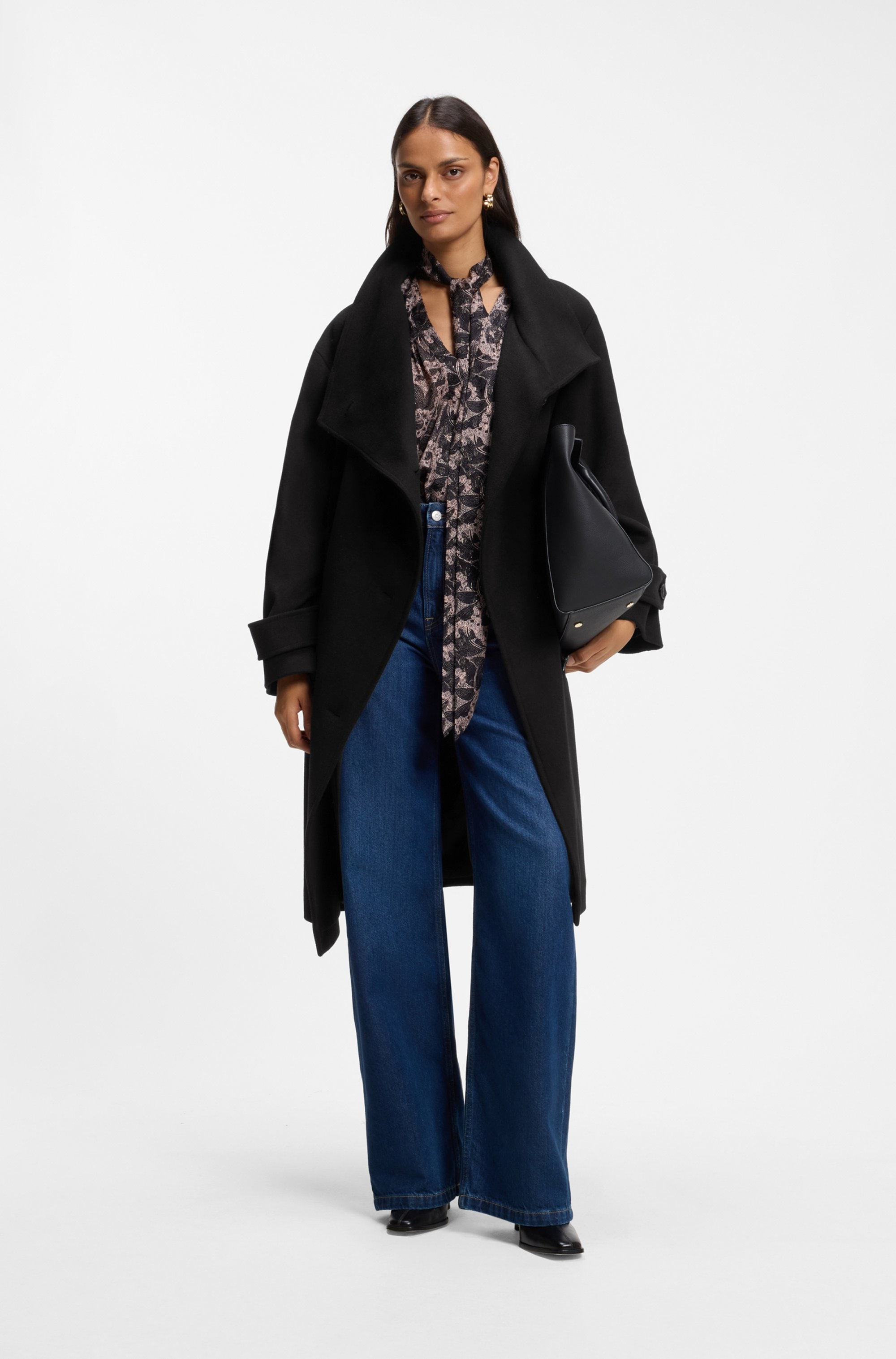 BOSS ORANGE Langmantel »Cayla Premium Damenmode« mit Wolle, Relaxed Fit