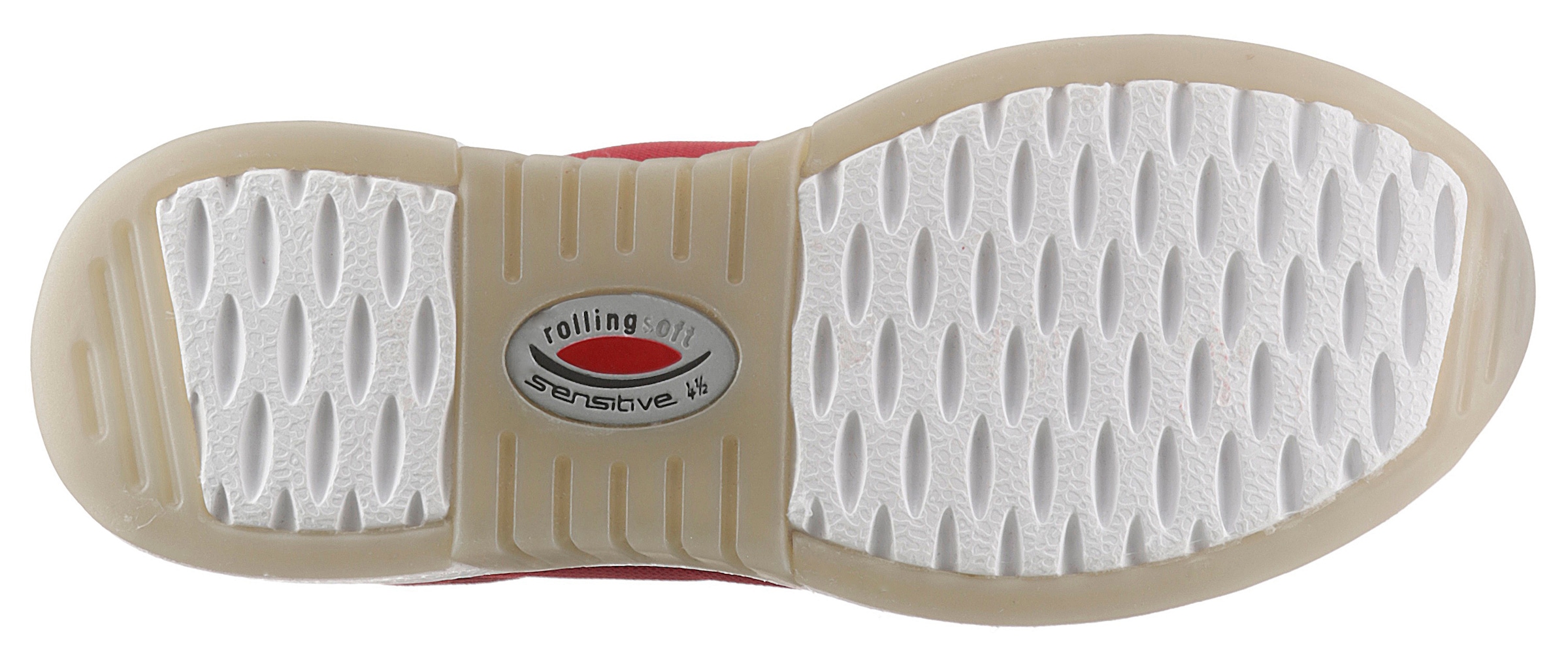 Gabor Rollingsoft Keilsneaker, Freizeitschuh, Halbschuh, Schnürschuh im sommerlichem Materialmix