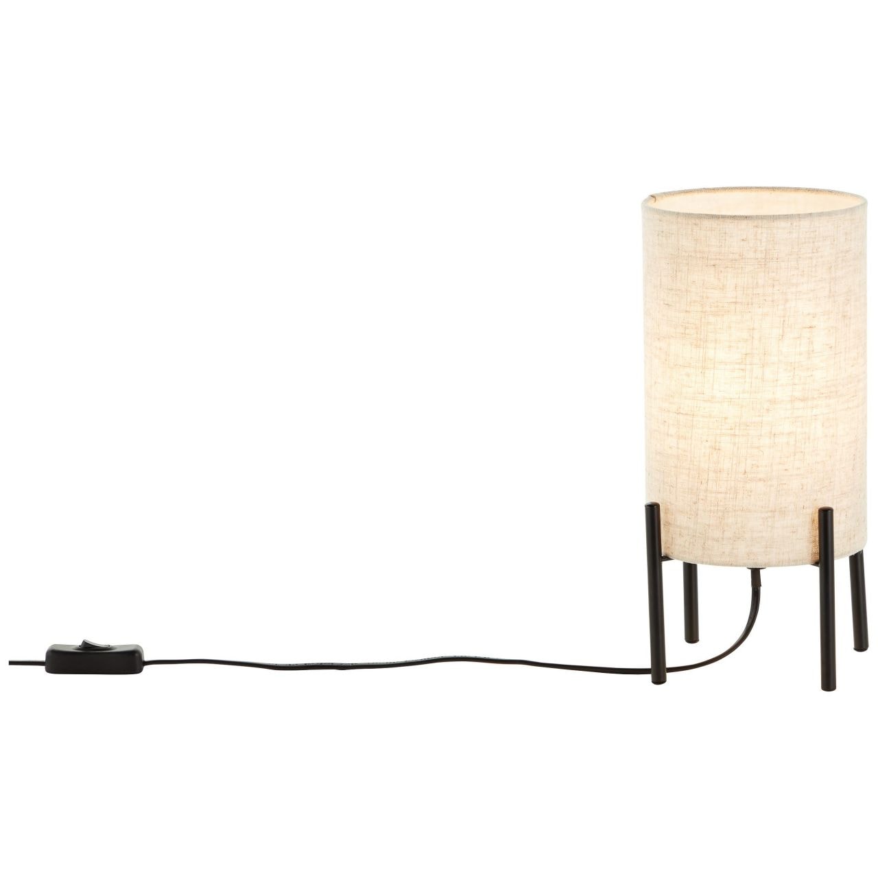 Brilliant Tischleuchte »Fairhill« E27 1 Stk. Tischlampe schwarz/natur