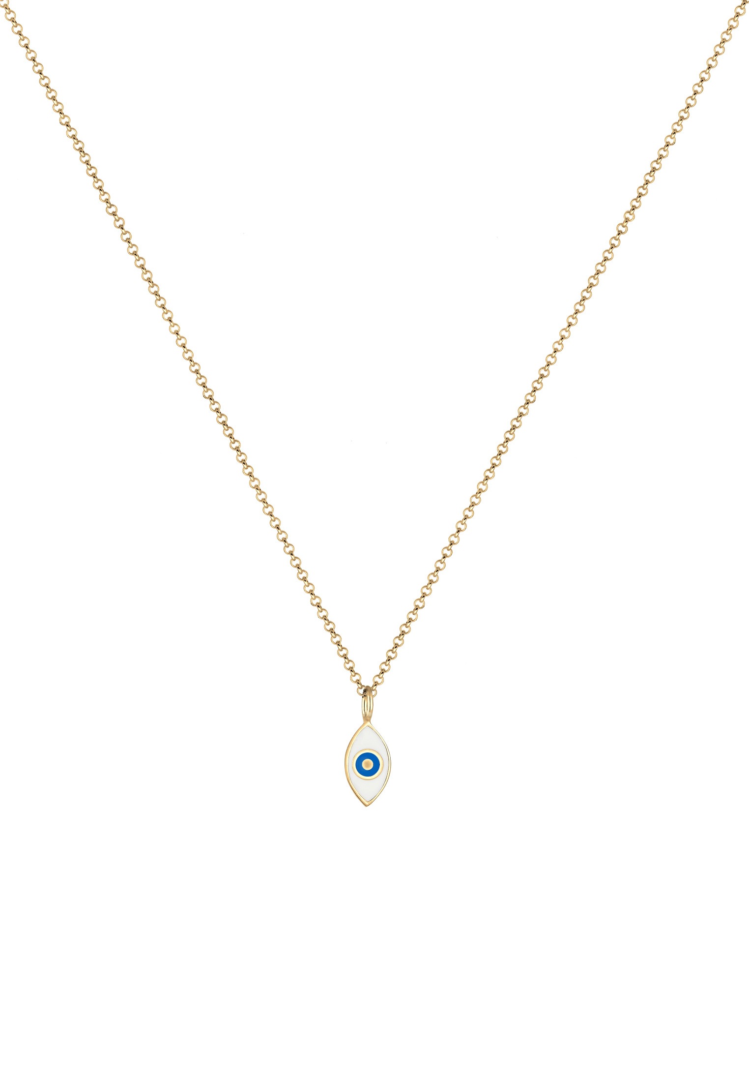 Elli Kette mit Anhänger »Halskette Erbskette Evil Eye Symbol Emaille 925er Silber«