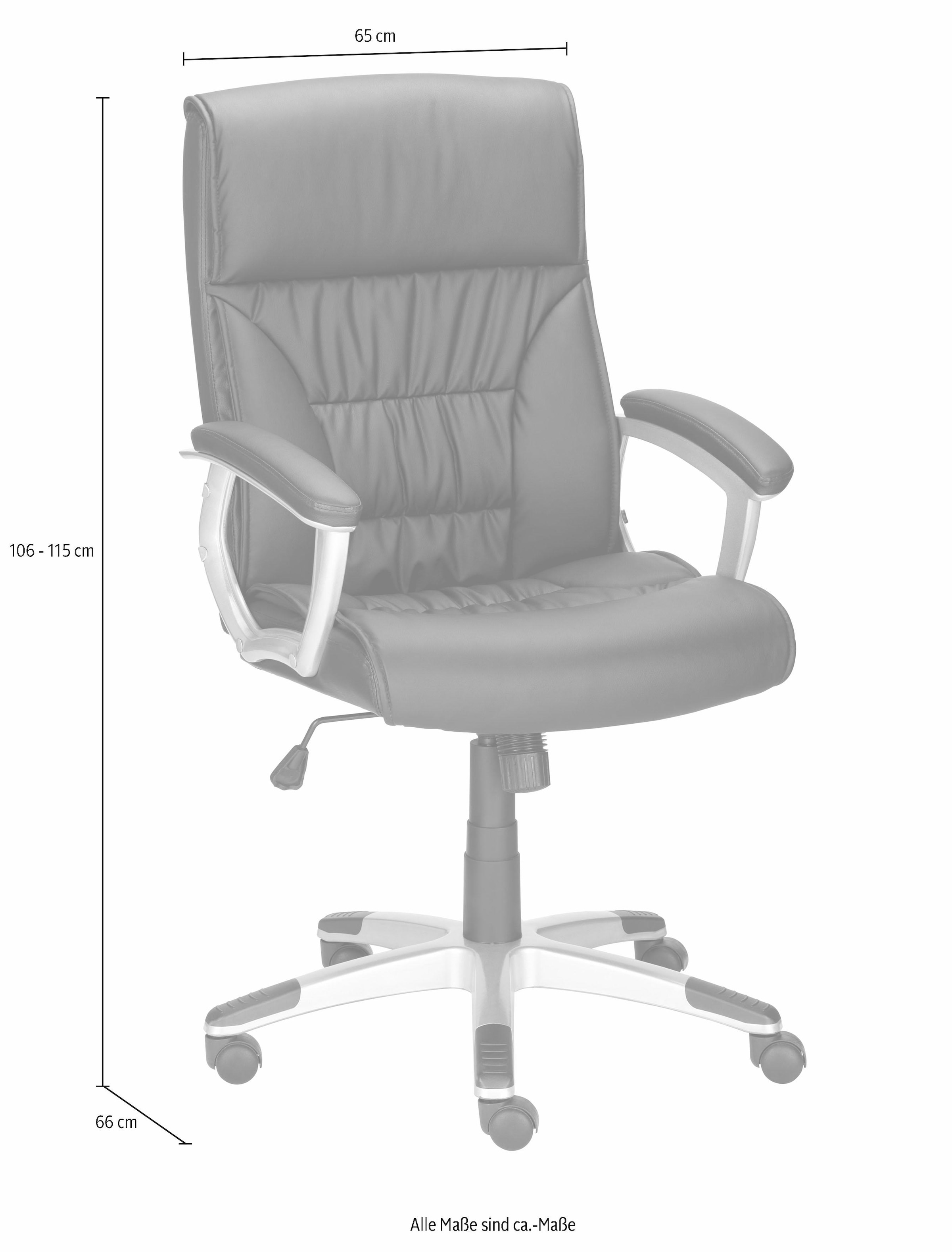 INOSIGN Bürostuhl »Flori«, Kunstleder, mit ergonomischer Chefsessel Lendenwirbelunterstützung bestellen bei & Wippfunktion, OTTO