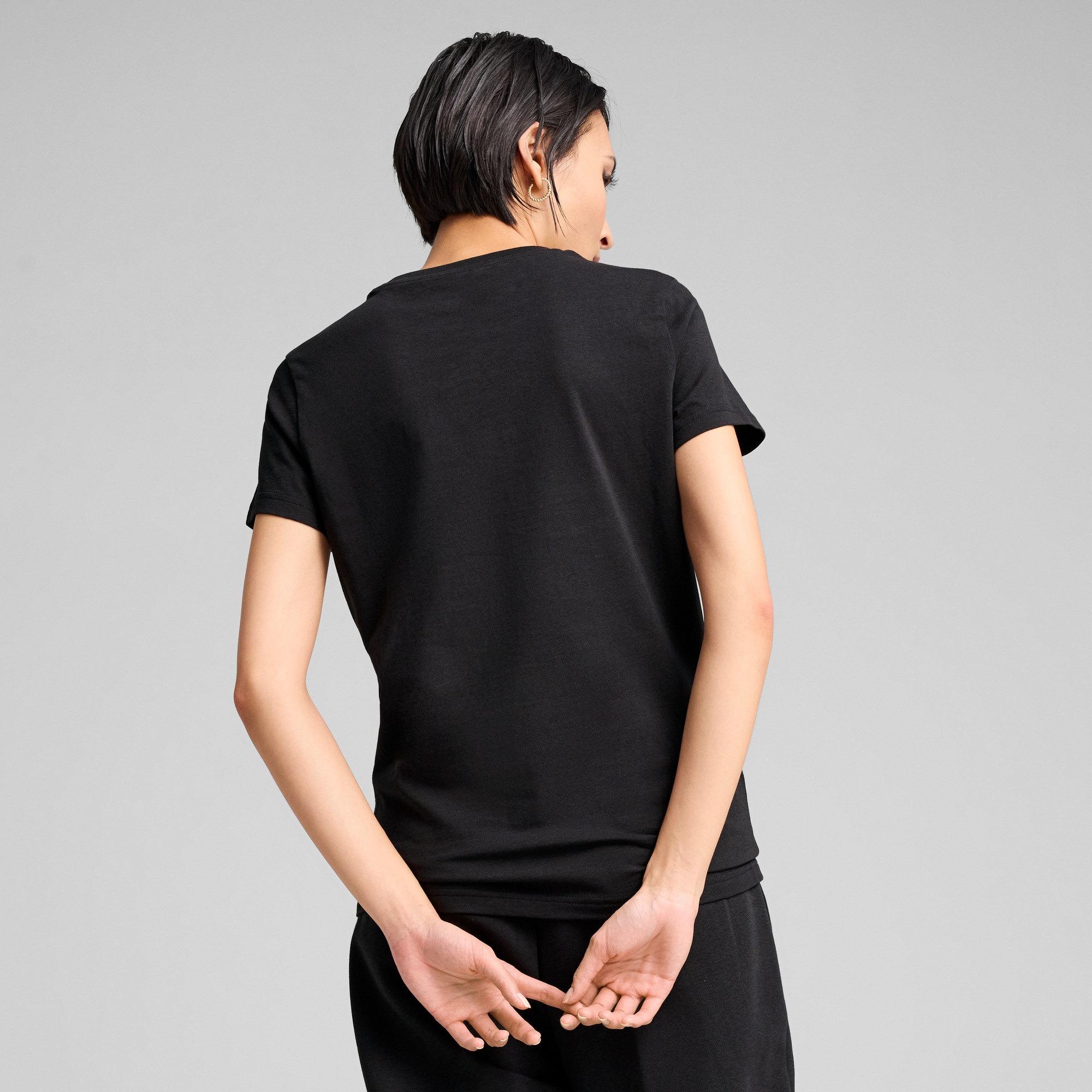 PUMA T-Shirt »ESS NO. 1 LOGO METALLIC TEE« Regular Fit, Kurzarm, Rundhalsausschnitt