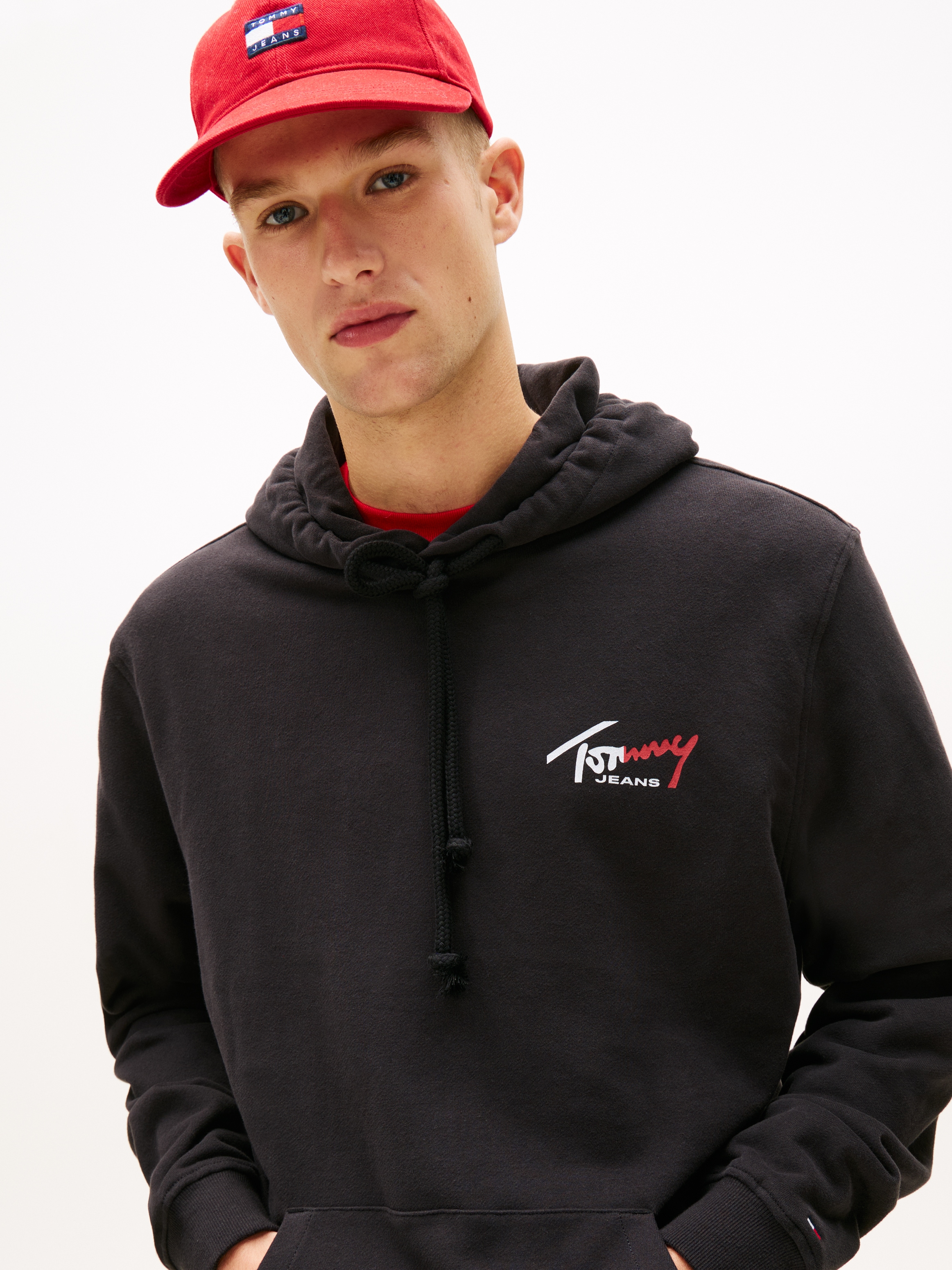 Tommy Jeans Kapuzensweatshirt »TJM REGULAR ENTRY SIGN«, Regular fit mit Kapuze
