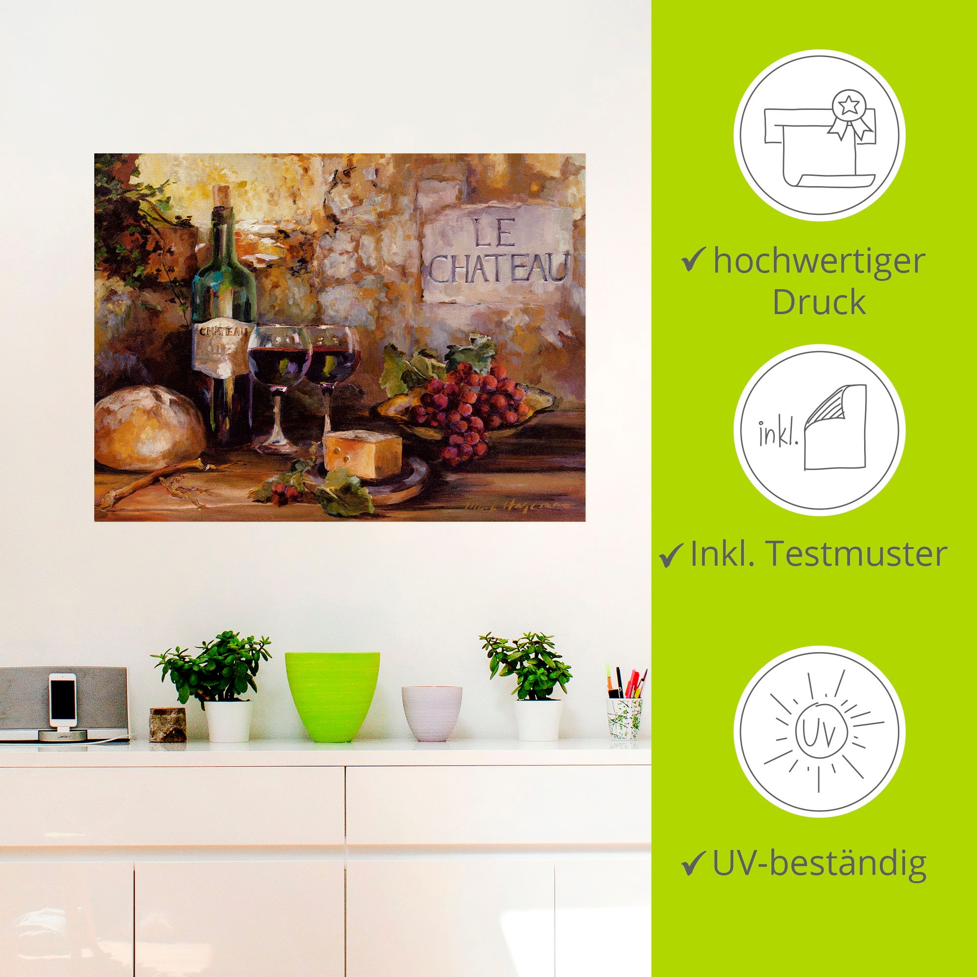 Artland Wandbild »Das Chateau«, Getränke, (1 St.), als Leinwandbild, Poster, Wandaufkleber in verschied. Größen