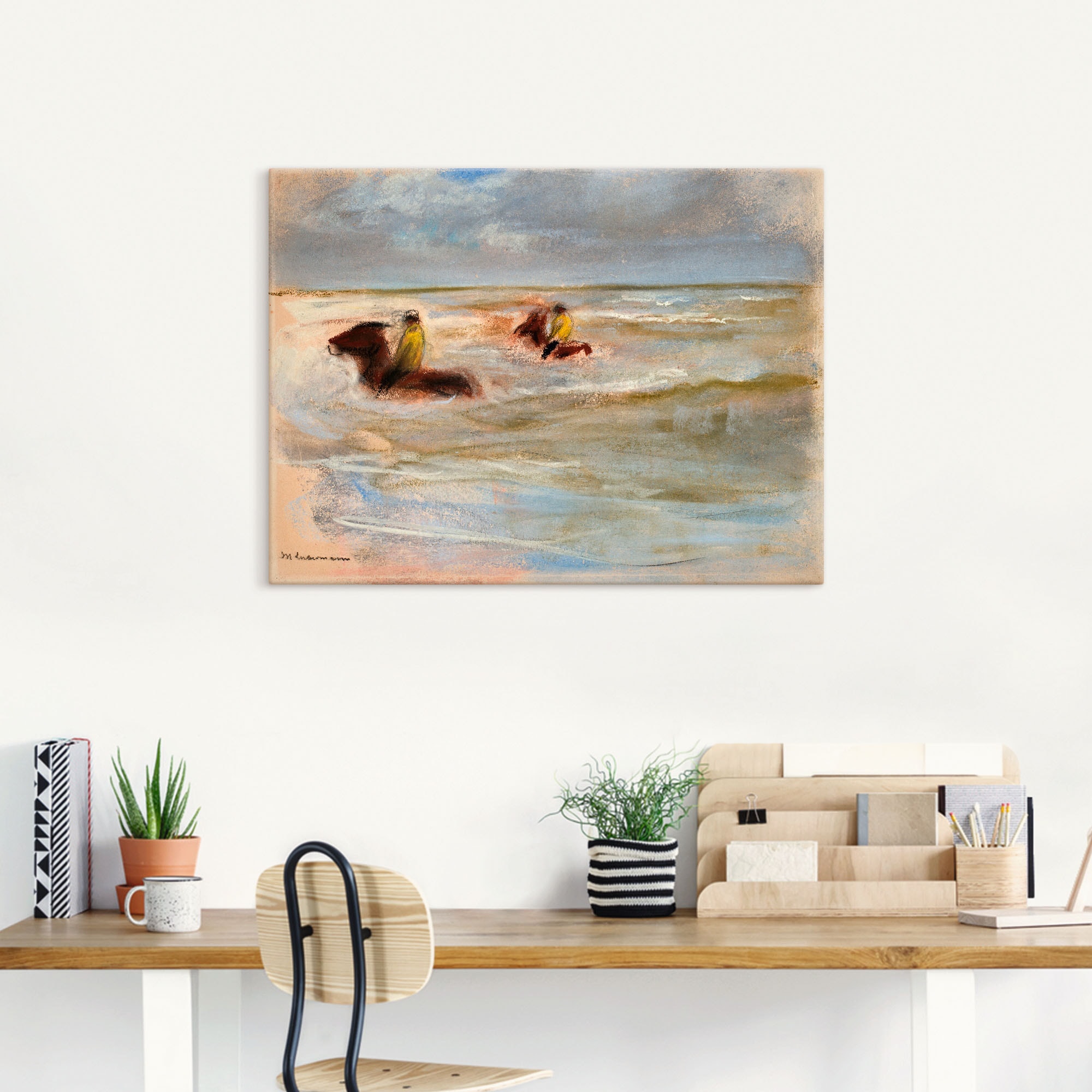 Artland Wandbild »Reiter am Strand (Stalljungen)«, Reitbilder, (1 St.), als Alubild, Leinwandbild, Wandaufkleber oder Poster in versch. Größen