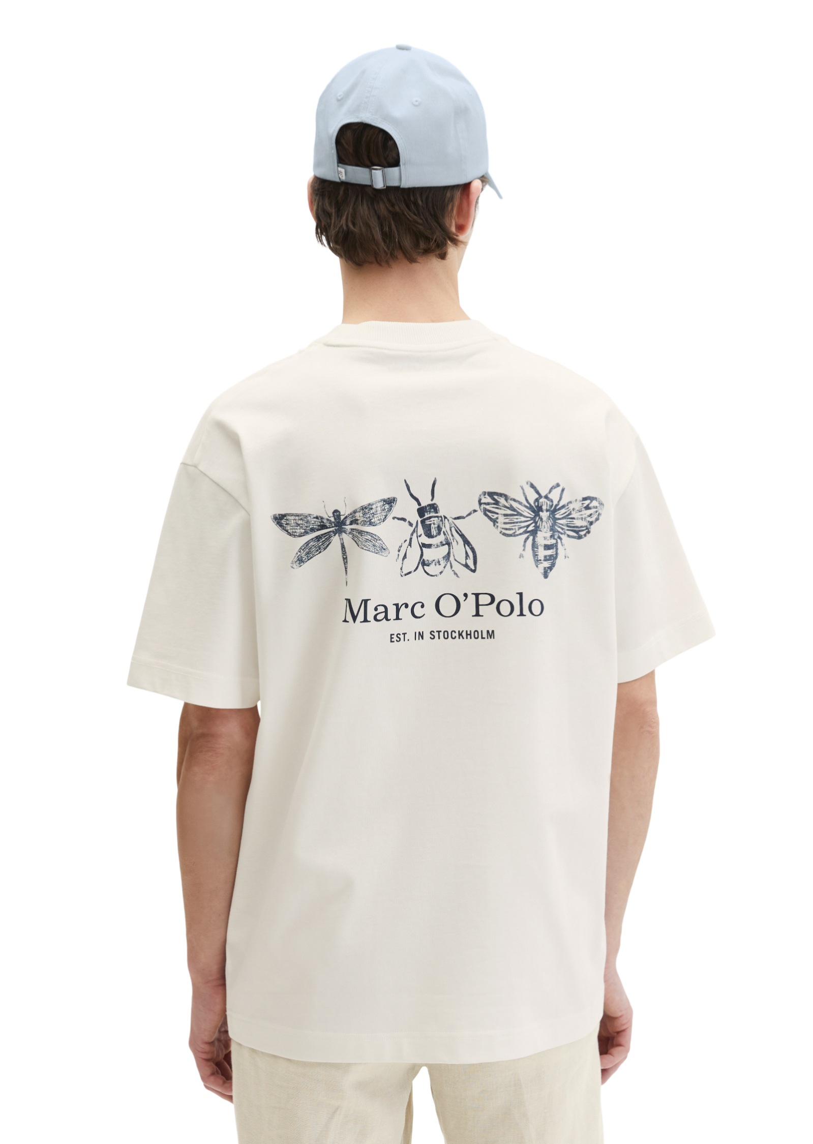 Marc O'Polo T-Shirt loose fit mit beidseitigen Insektenprints
