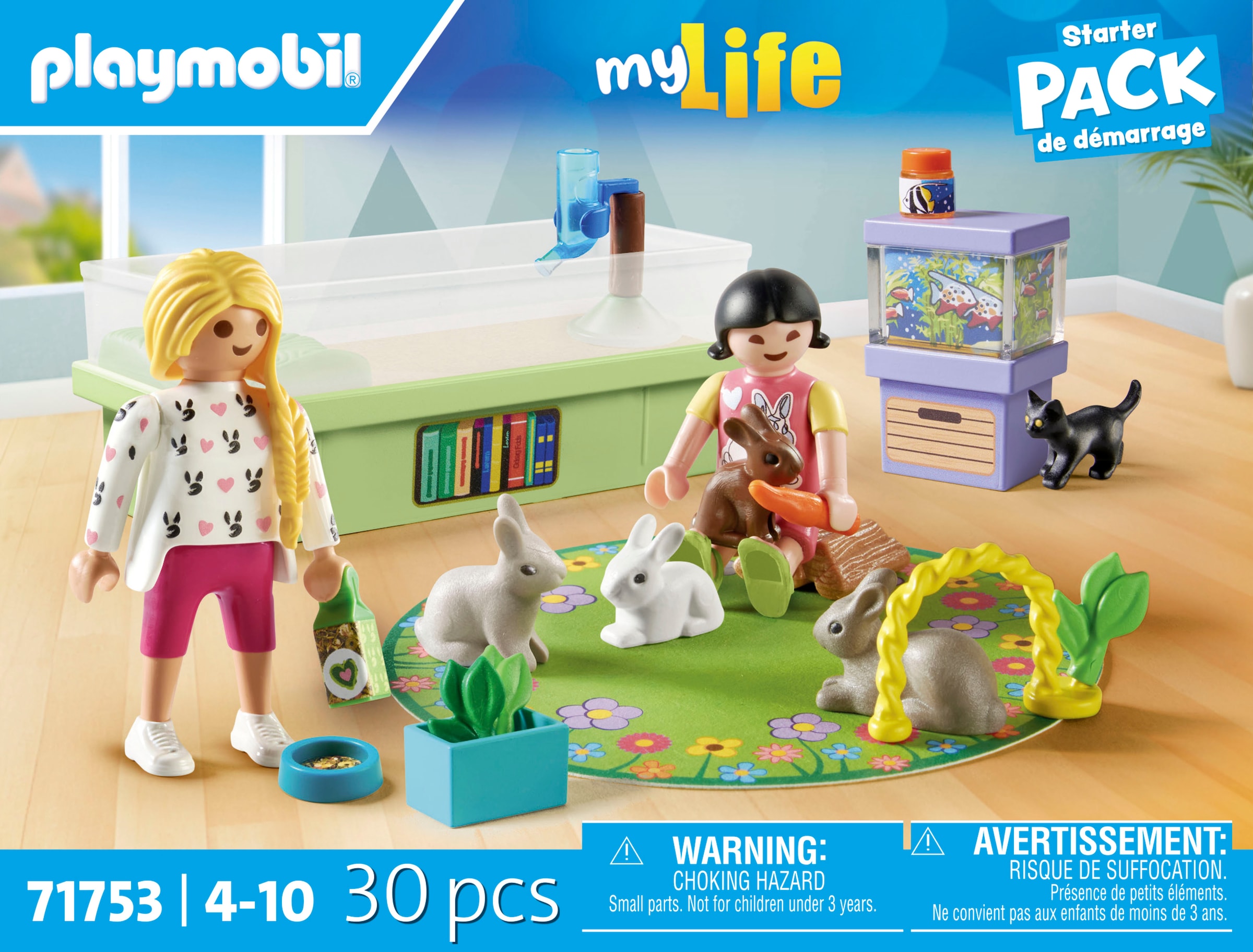 Playmobil® Konstruktions-Spielset »Familie mit Hasen (71753), Playmobil My Life«, (30 St.)