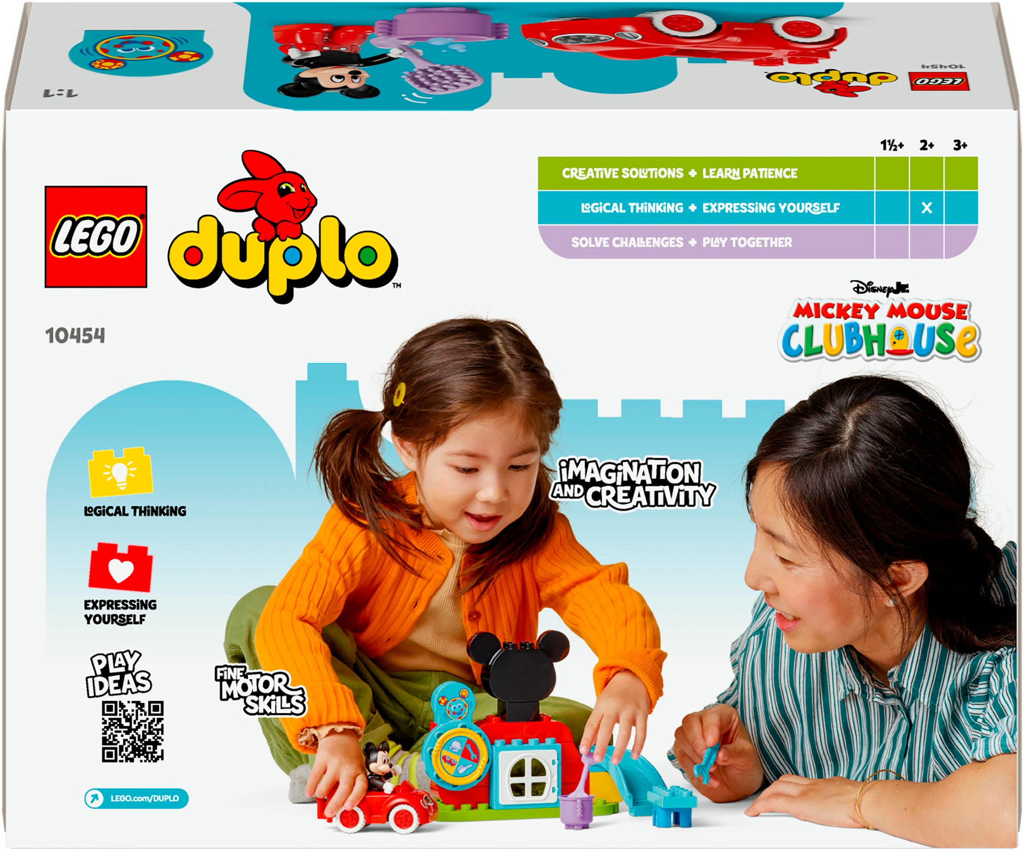 LEGO® Konstruktionsspielsteine »Mickys Clubhaus und Auto (10454), LEGO® DUPLO Disney ™«, (27 St.), Made in Europe