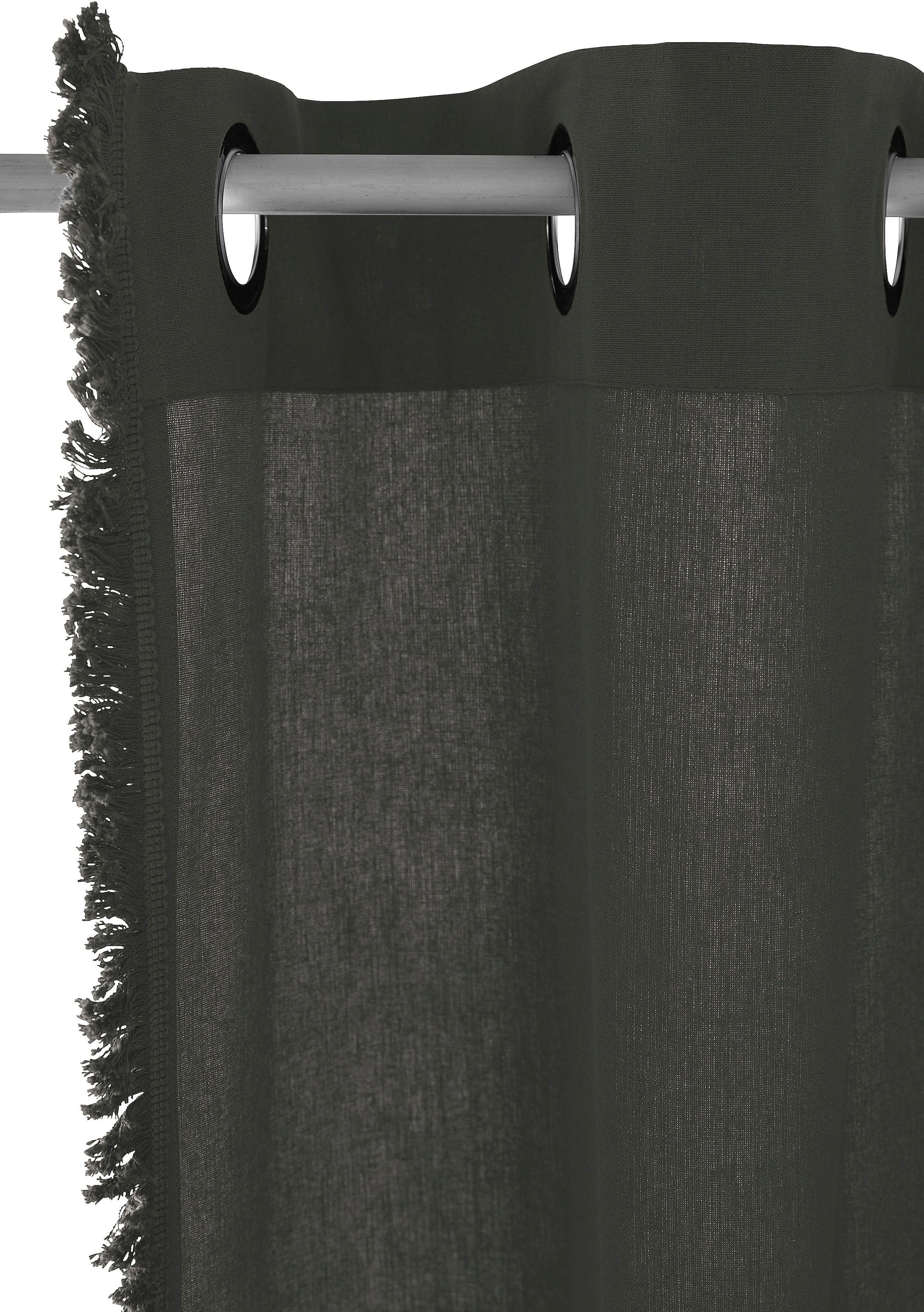 Timbers Vorhang »Tennessee«, (1 St.), gewebt, im glatt, Größen verschiedenen OTTO-Shop blickdicht, Fransenoptik, in