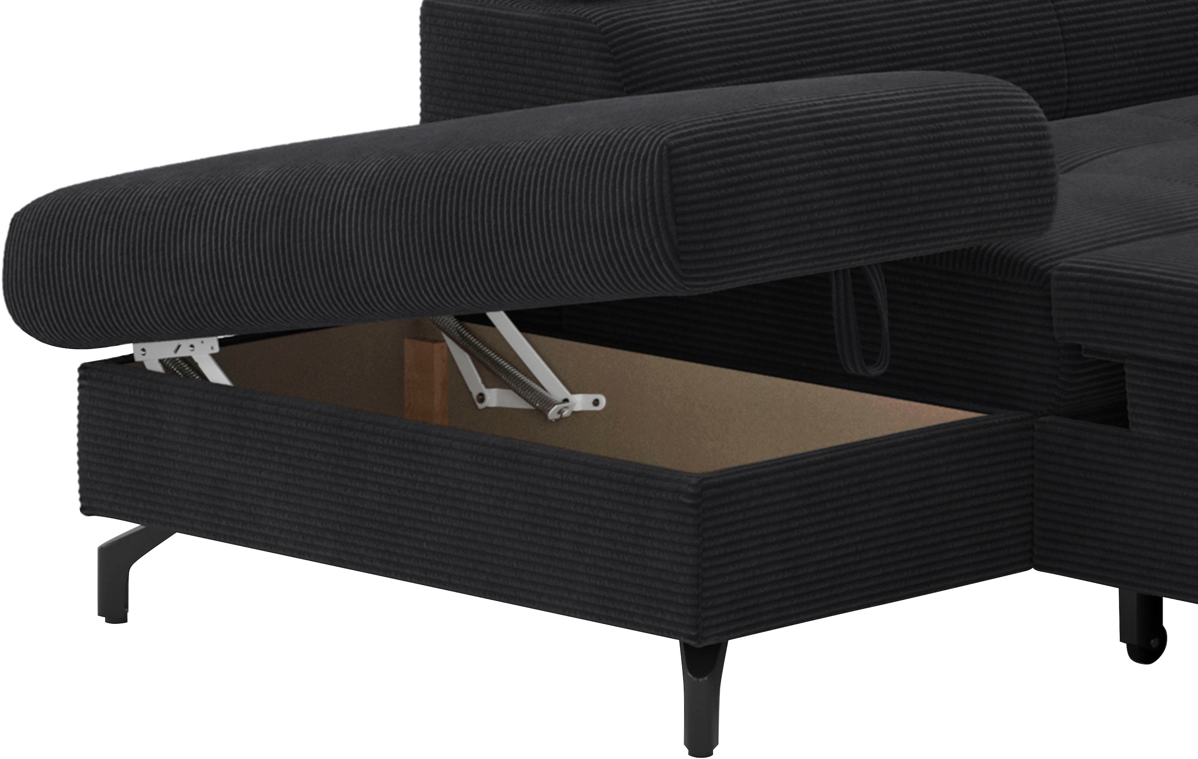 COTTA Ecksofa »Aura L-Form«, mit Schlaffunktion, Bettkasten und Kopfteilverstellung