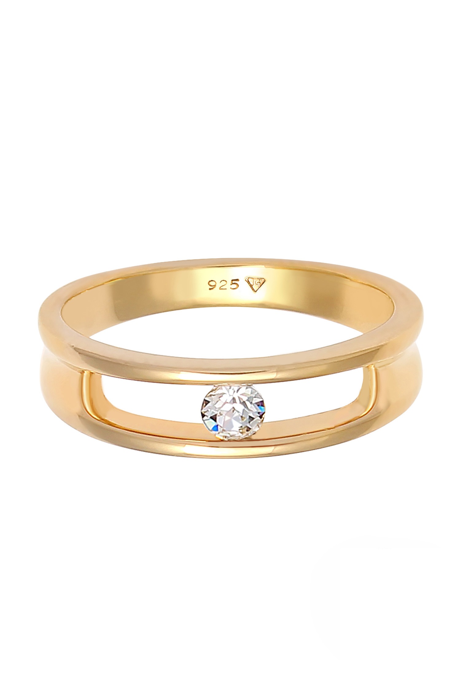 Elli Silberring »Ring Klassisch 925 Silber, mit Kristallen von Swarovski®«