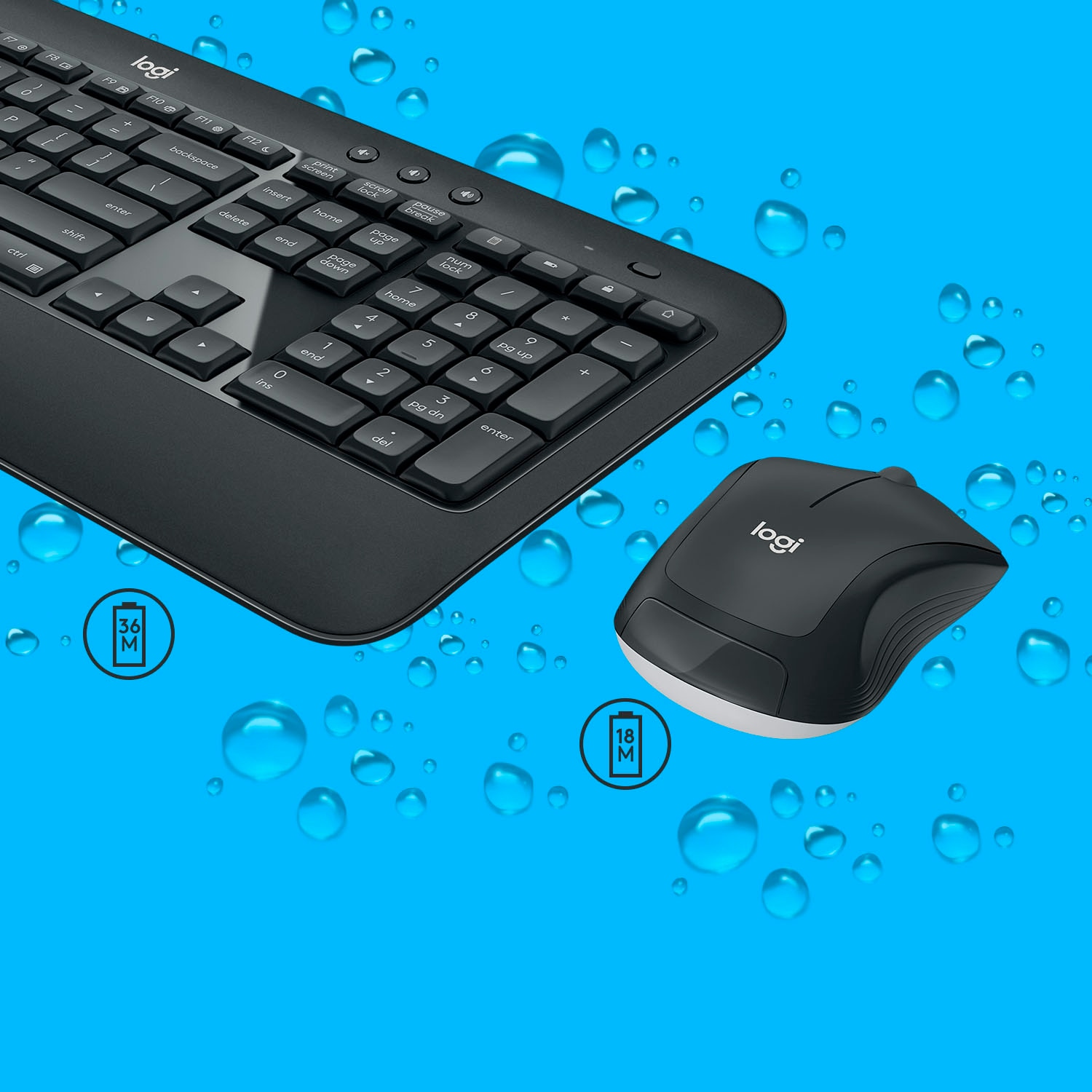 Logitech Tastatur »920-008685«, (Fn-Tasten-Ziffernblock)
