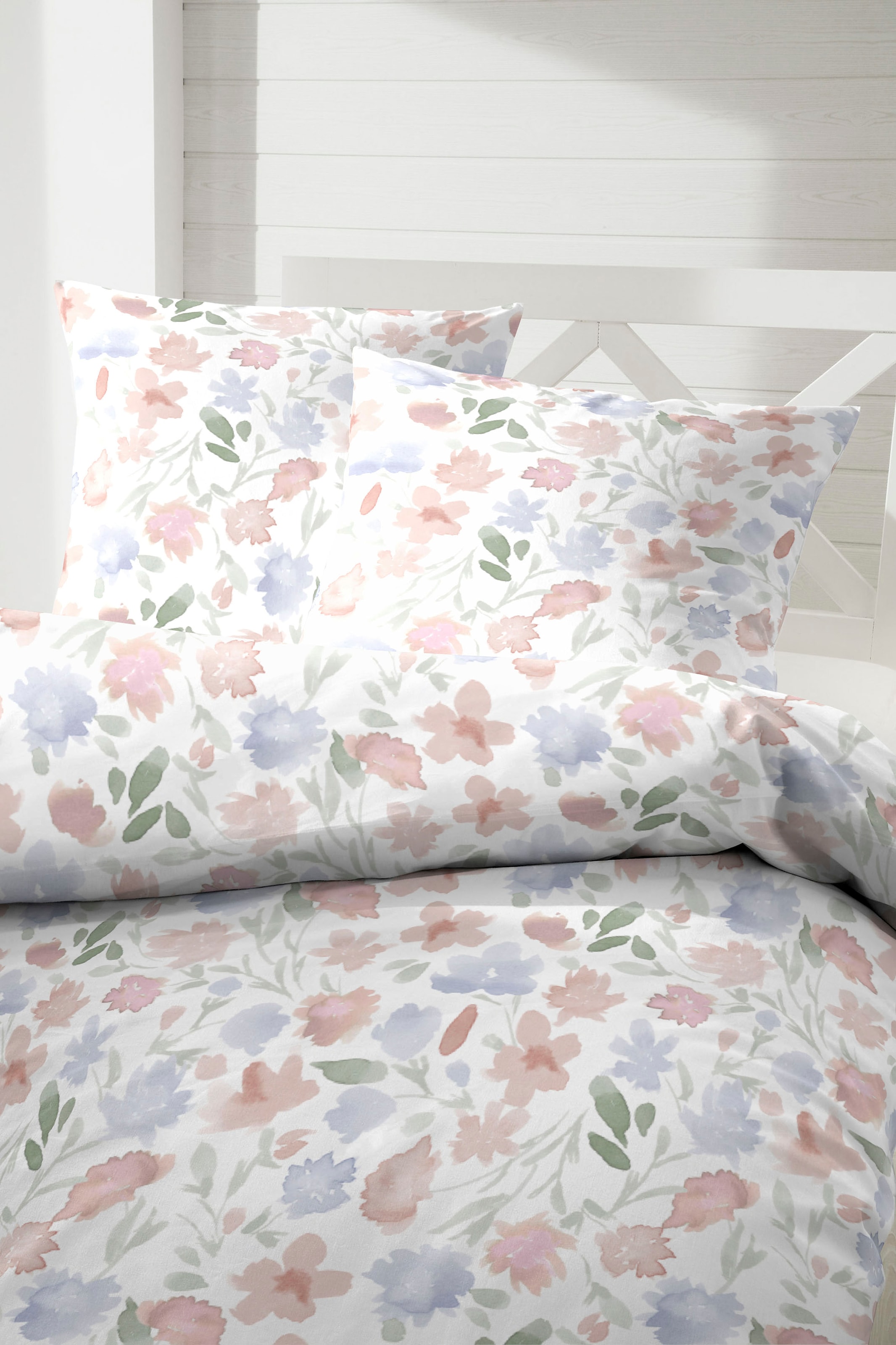 Primera Bettwäsche »Perkal Bettwäsche Tante Ida« 2 Stk. tlg. mit floralem Dessin