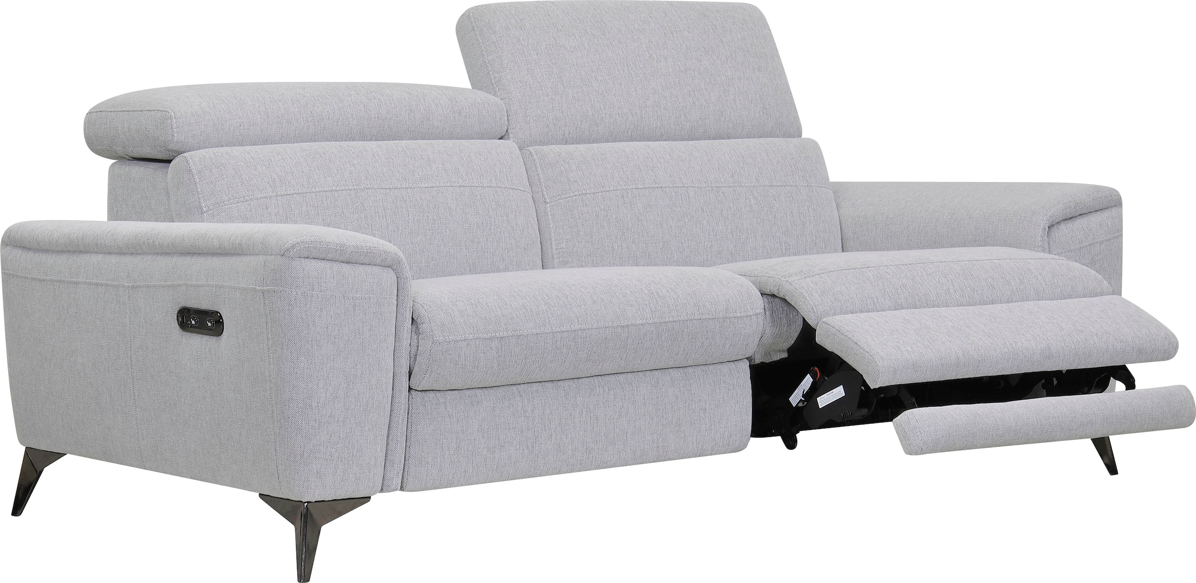 Places of Style 2,5-Sitzer »Theron«, elektrische Relaxfunktion, Kopfteilverstellung, mit USB-Anschluss.