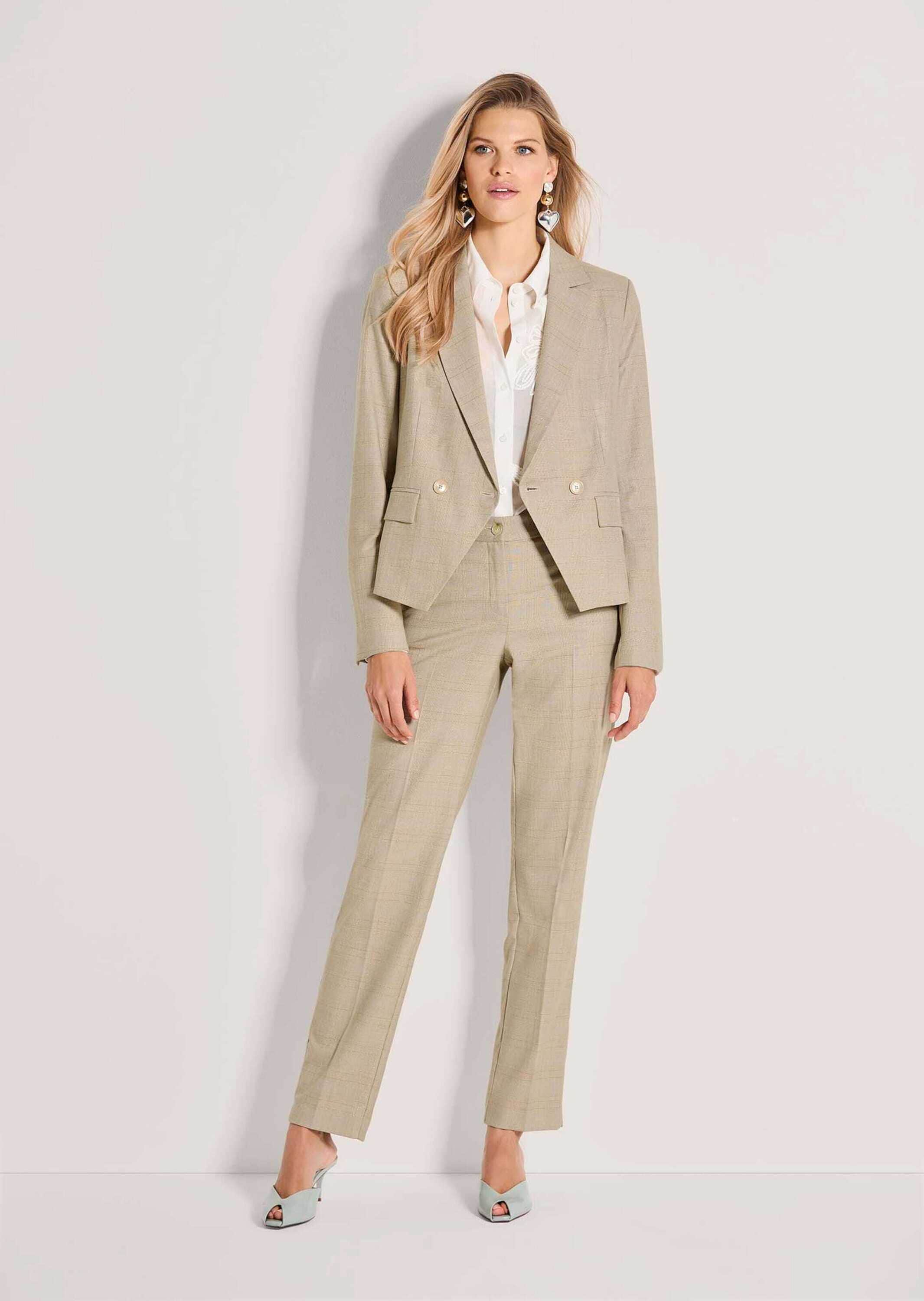 MADELEINE Jackenblazer »Kurzblazer Glencheck mit Reverskragen« Ärmel mit Saumschlitz