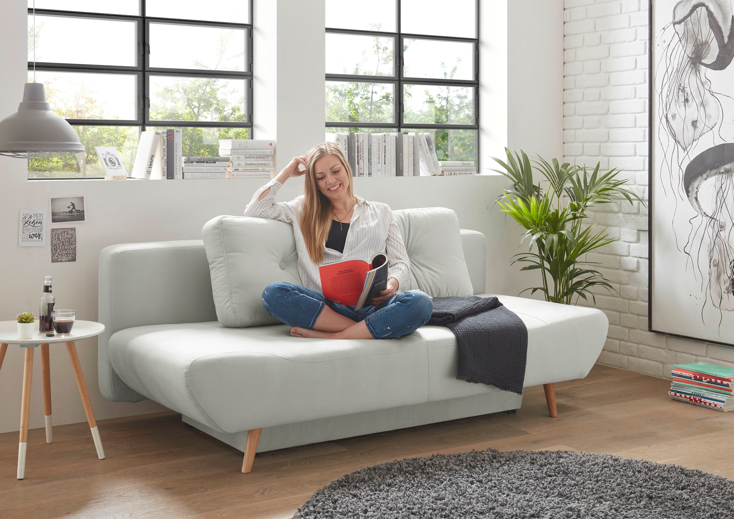 andas Schlafsofa »Segmon«, einfach in ein bequemes Bett umwandeln, inklusive Bettkasten