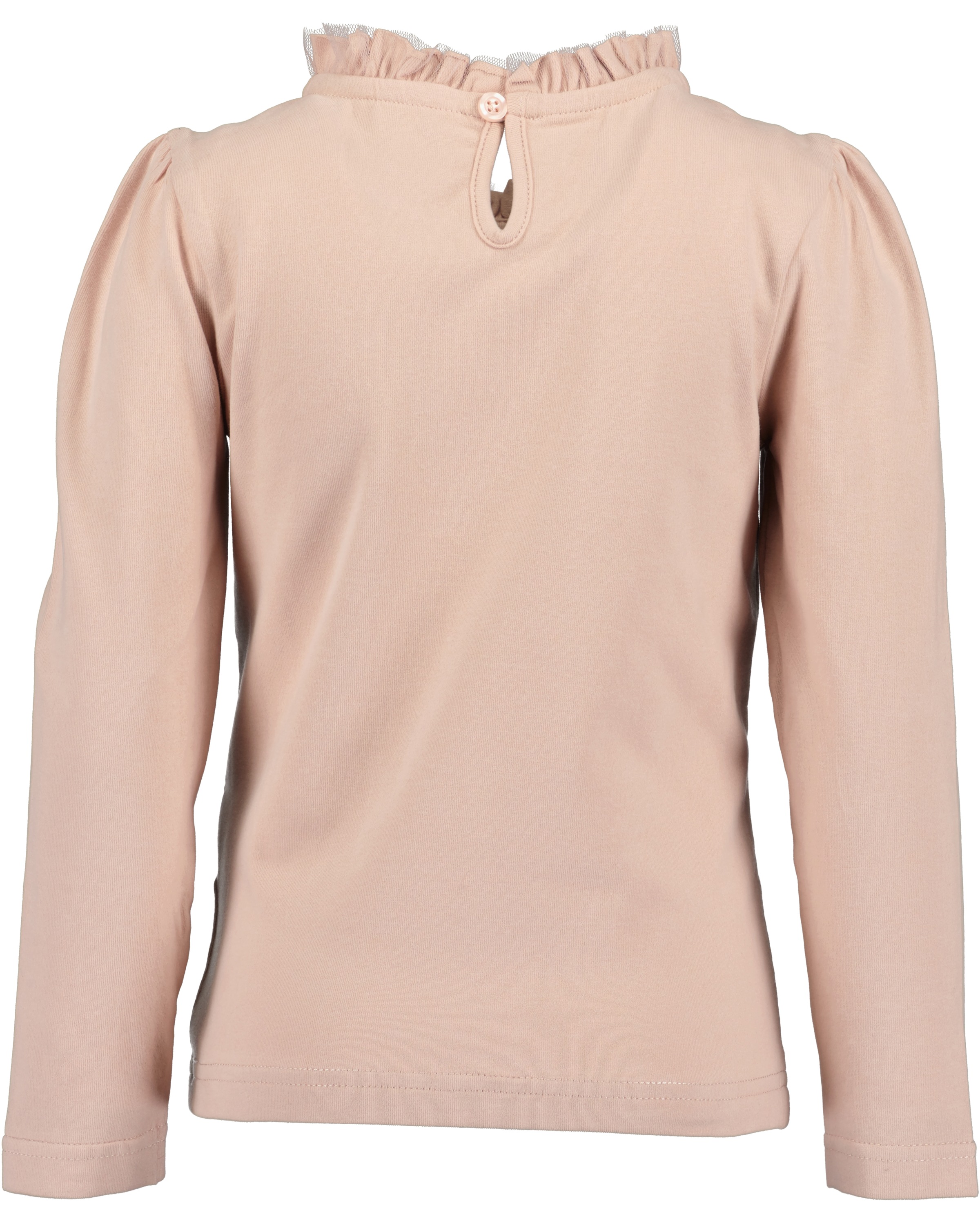 Blue Seven Langarmshirt, mit schmalem Tüll-Stehkragen und dezent geraffte Puffärmel
