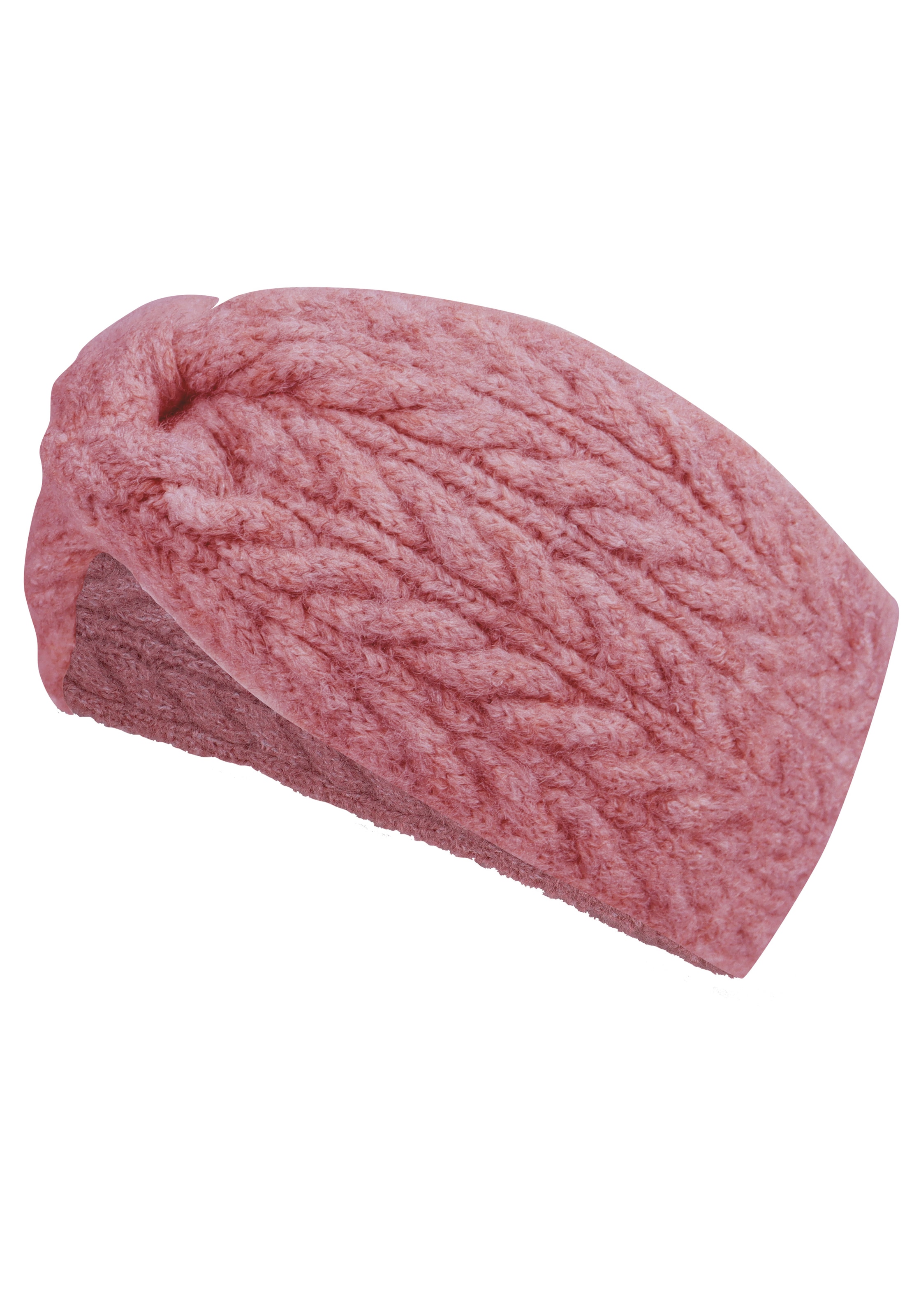 Capelli New York Stirnband mit Zopfmuster, Feinstrick, wärmend, Knotendesign