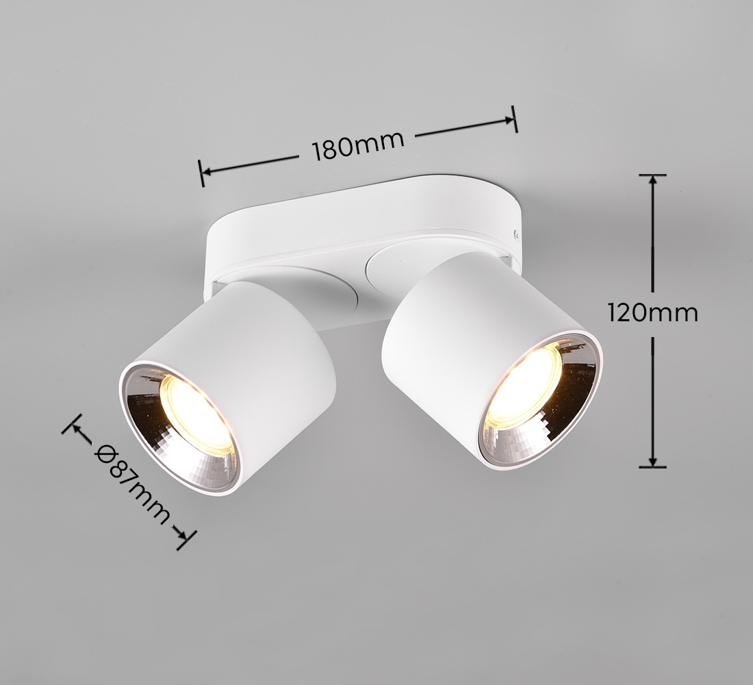 TRIO Leuchten Deckenleuchte »GUAYANA«,, verstellbare Spots, für LED Leuchtmittel 2 x GU10, max. 10 Watt
