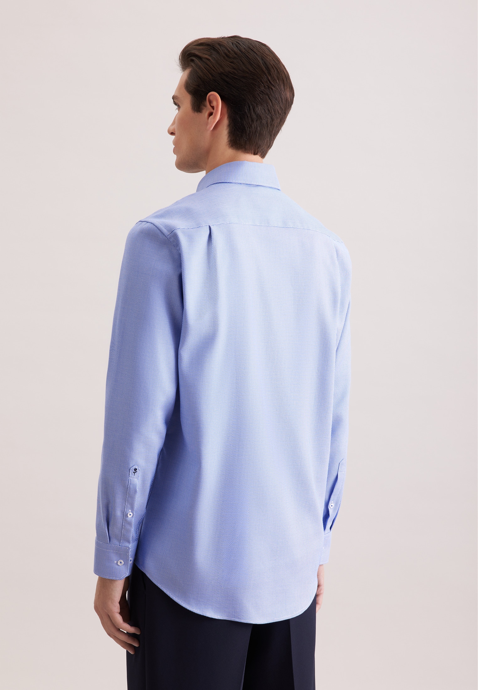 seidensticker Businesshemd »Schwarze Rose« Regular 1/1 Covered-Button-Down-Kragen Struktur