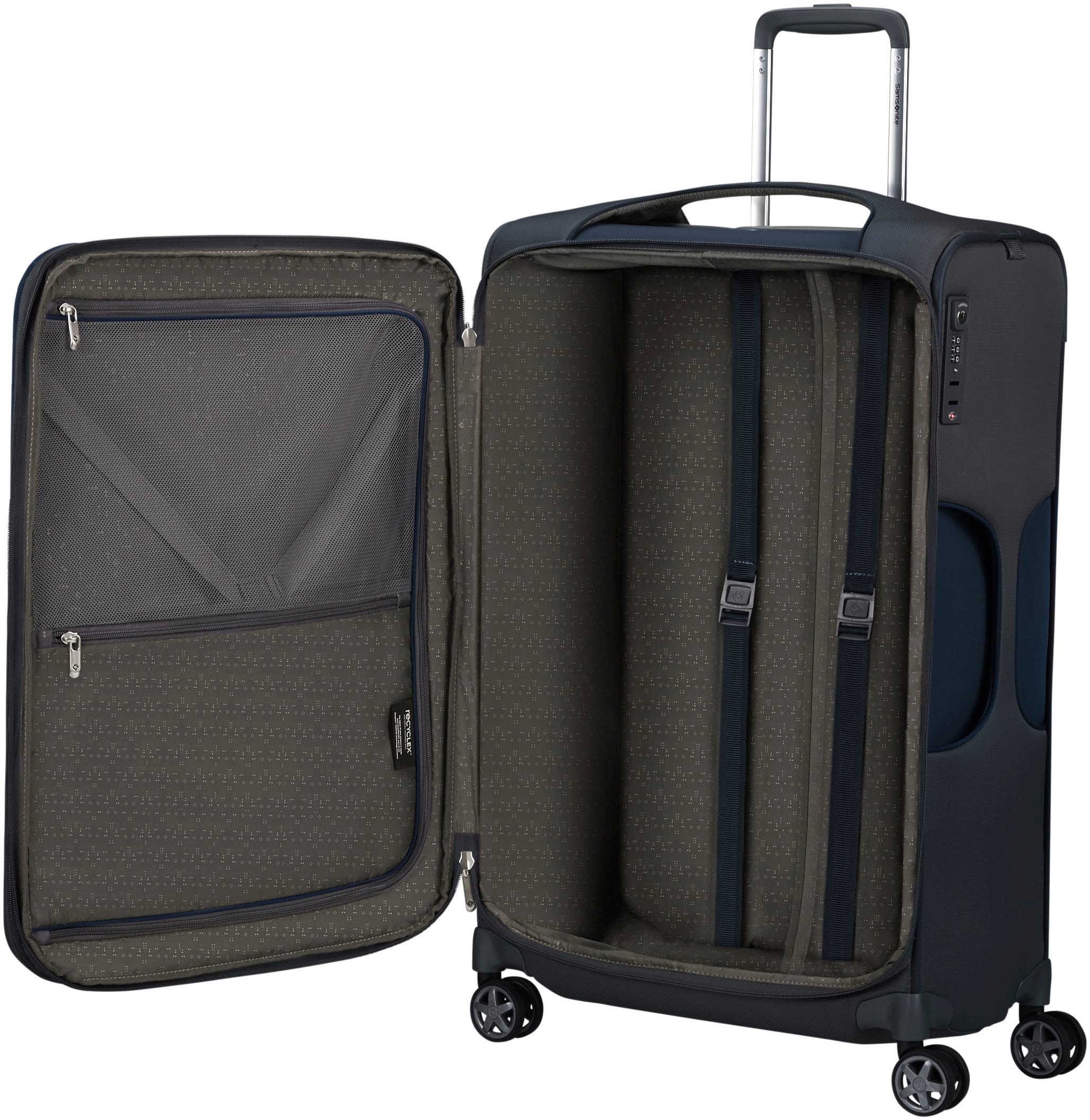 Samsonite Weichgepäck-Trolley »D'LITE, verschiedene Größen und Farben«, 4 Rollen, Hartschalen-Koffer Reisekoffer TSA-Zahlenschloss Volumenerweiterung